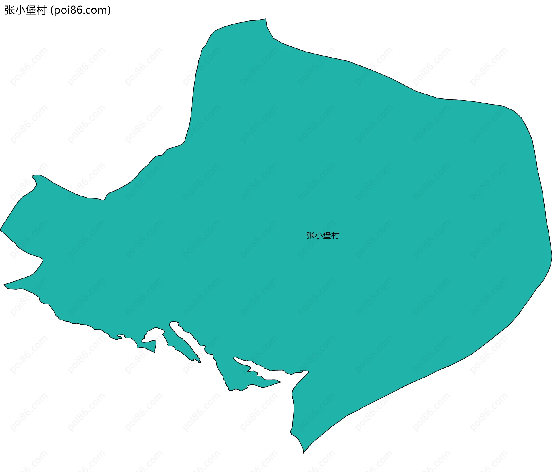 张小堡村边界地图