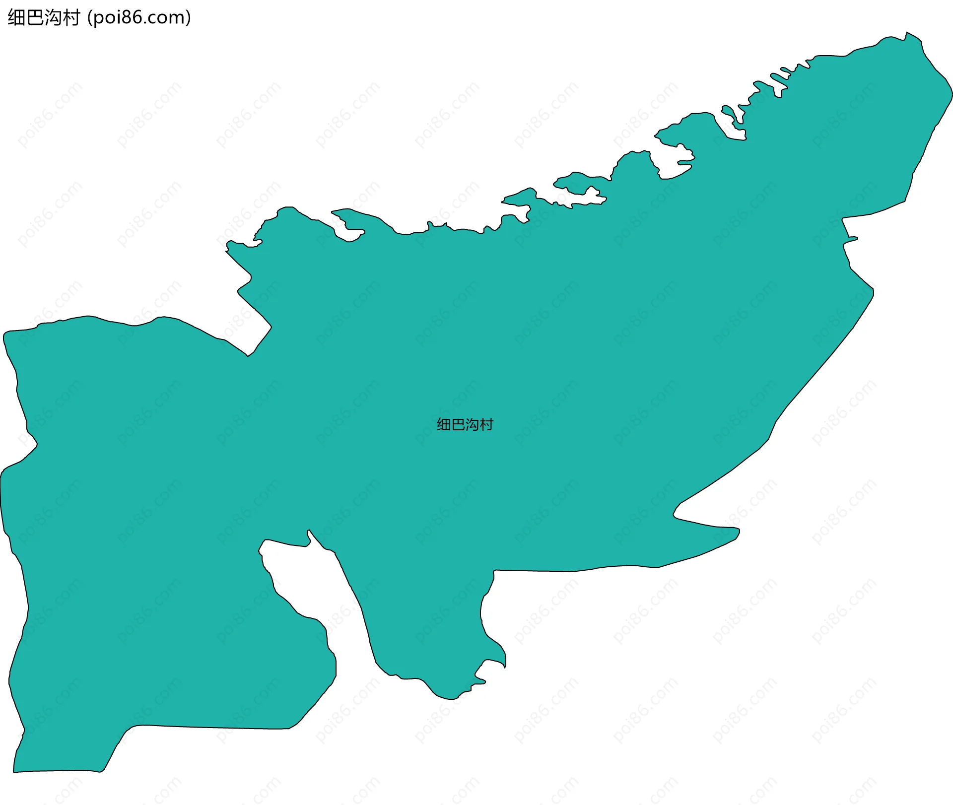 细巴沟村边界地图