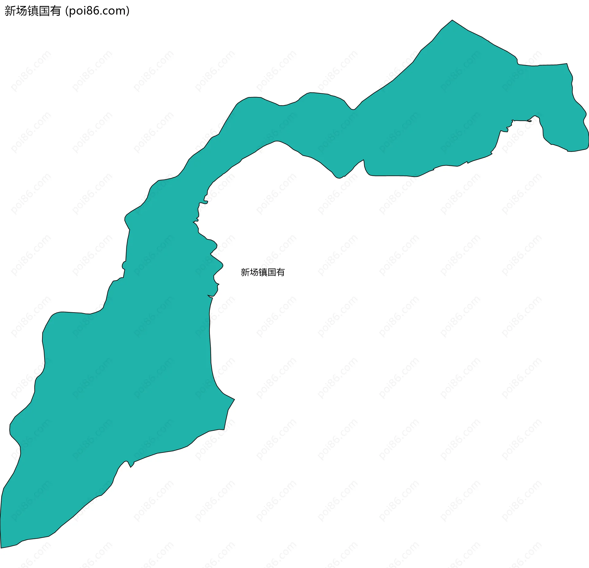 新场镇国有边界地图