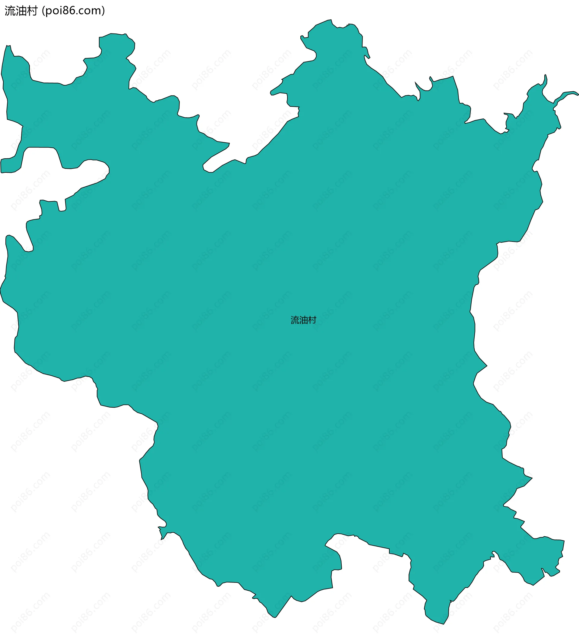 流油村边界地图
