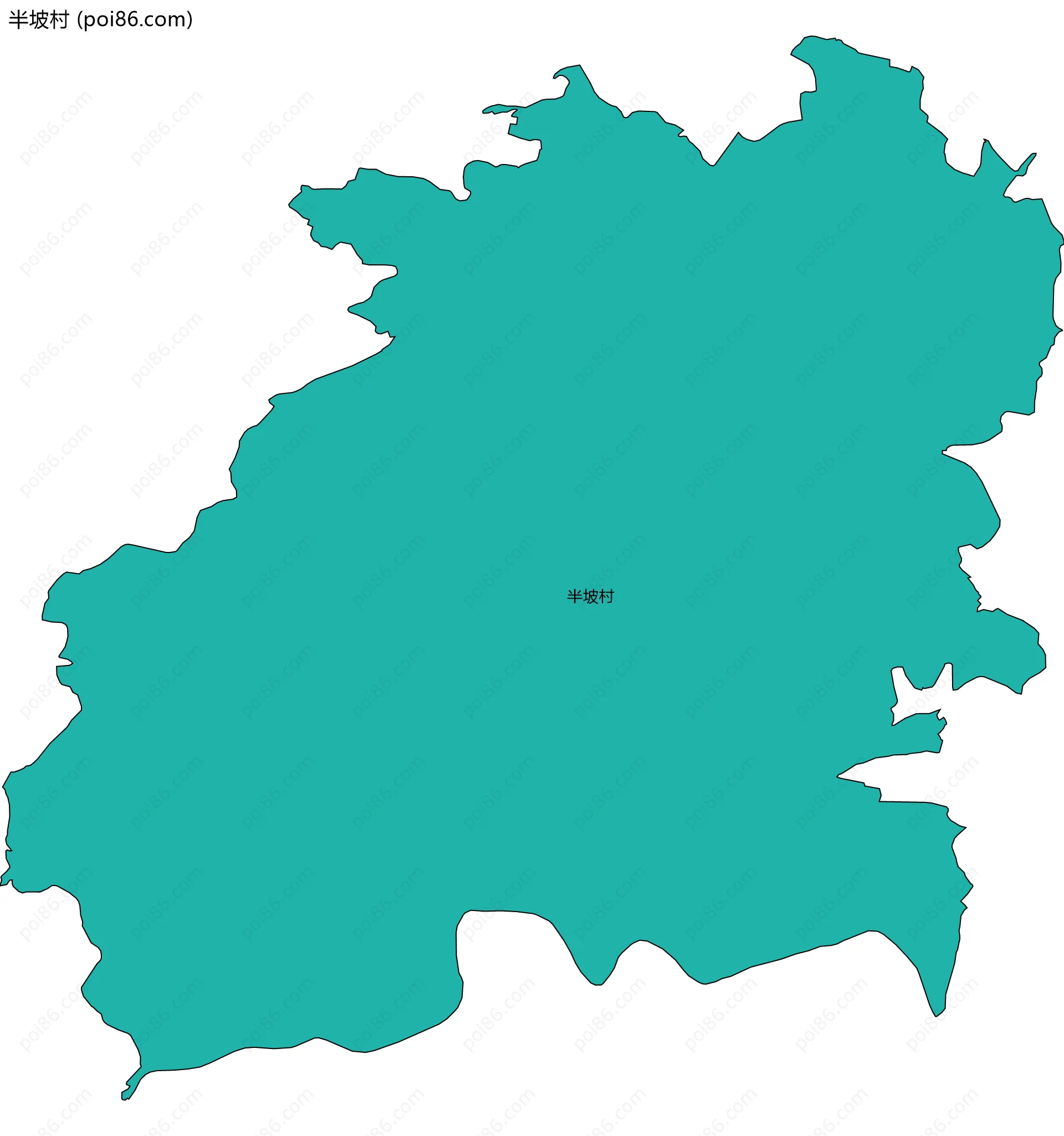 半坡村边界地图