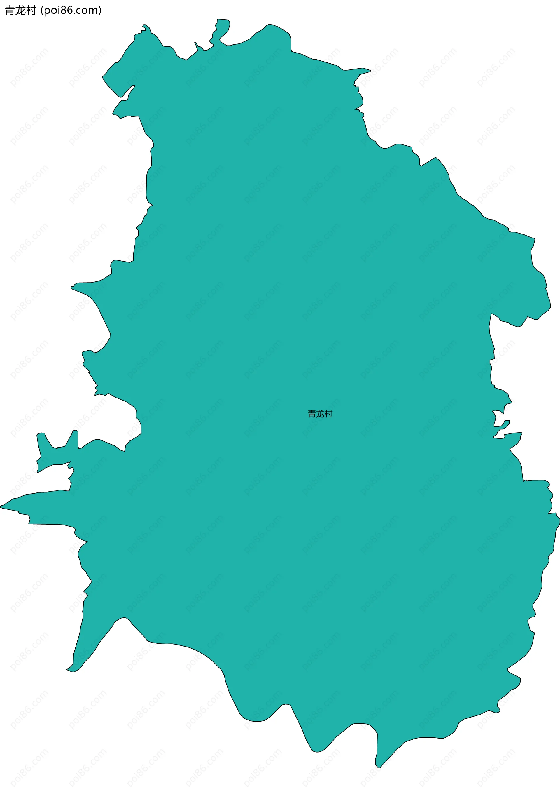 青龙村边界地图