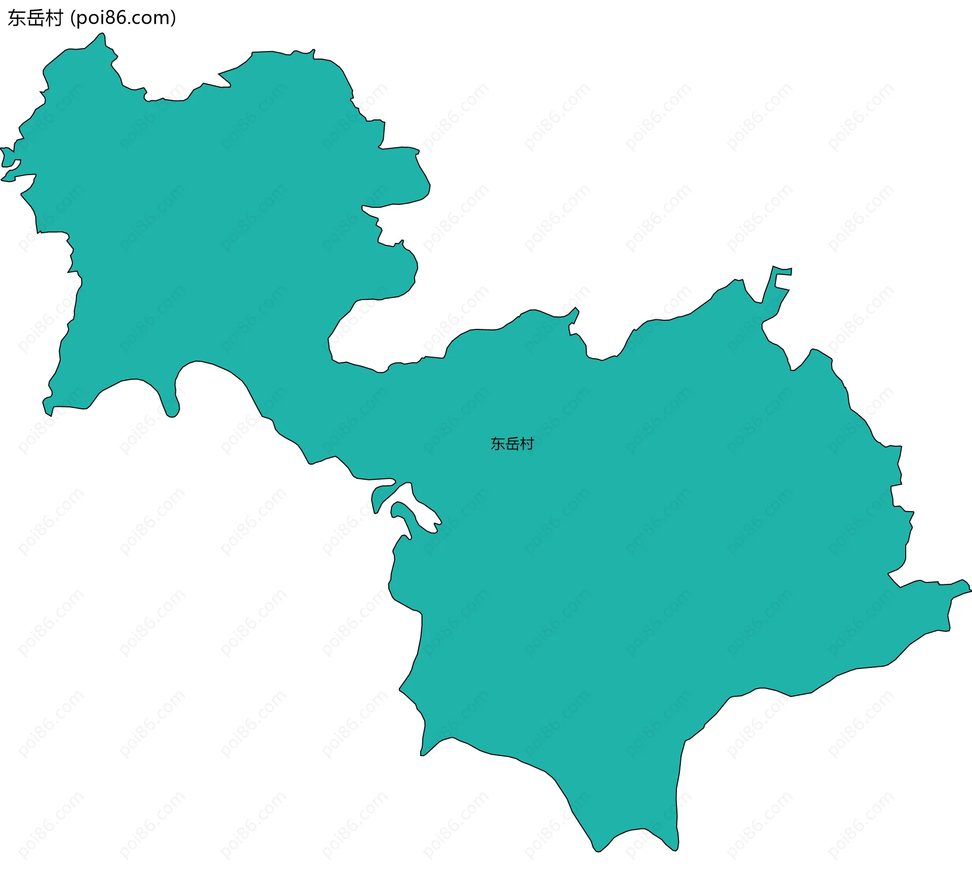 东岳村边界地图