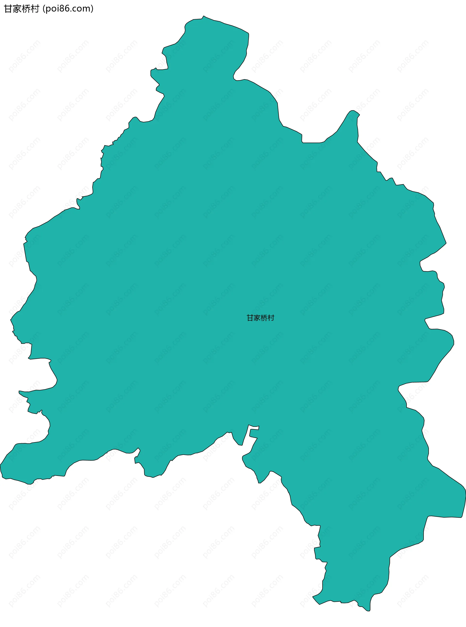 甘家桥村边界地图