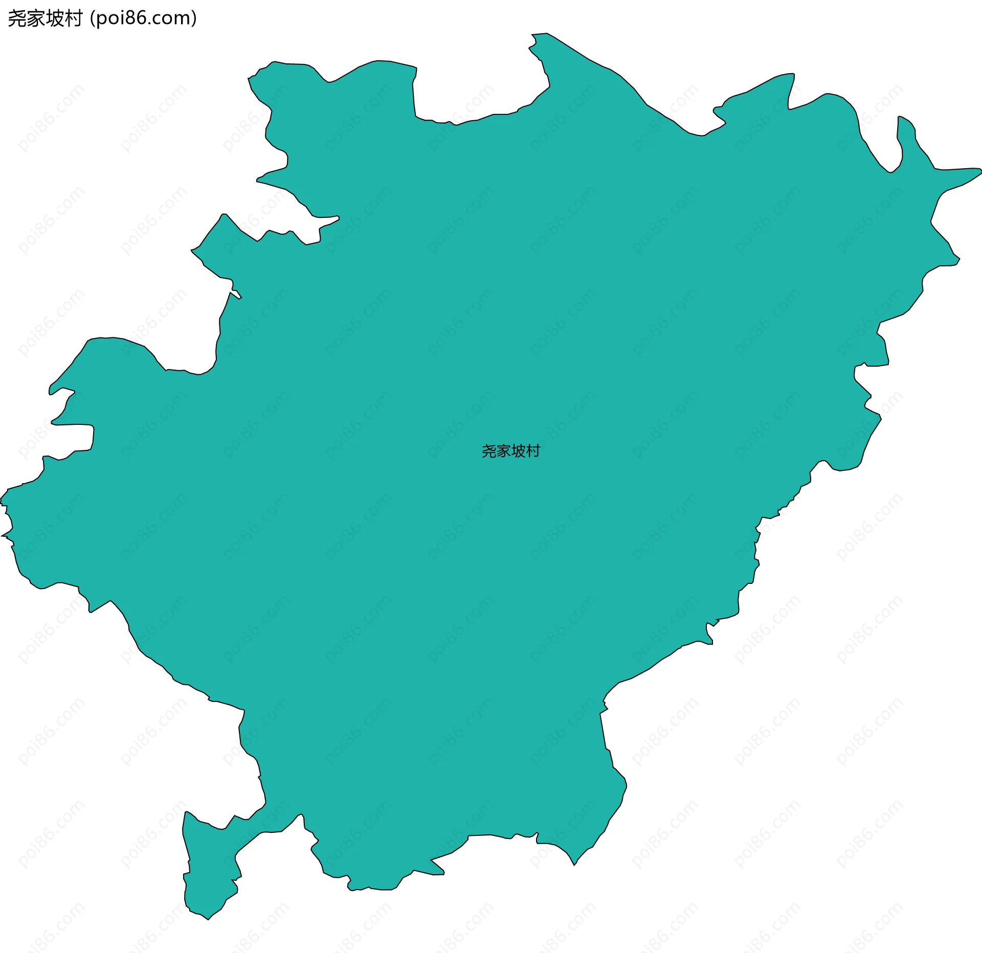 尧家坡村边界地图