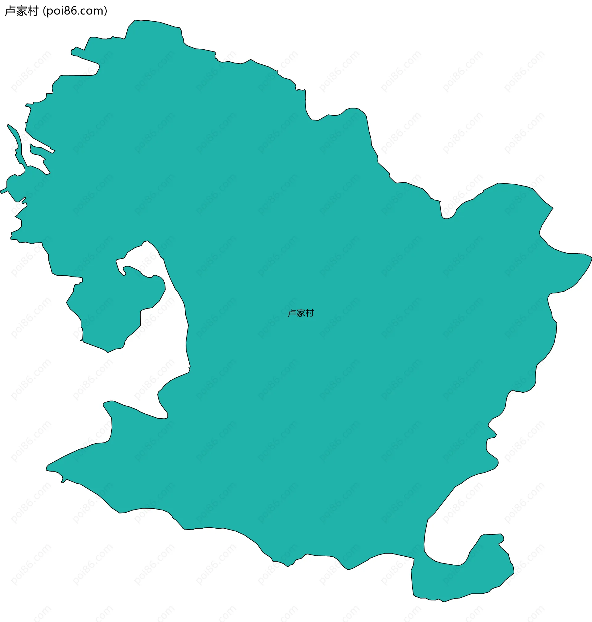 卢家村边界地图