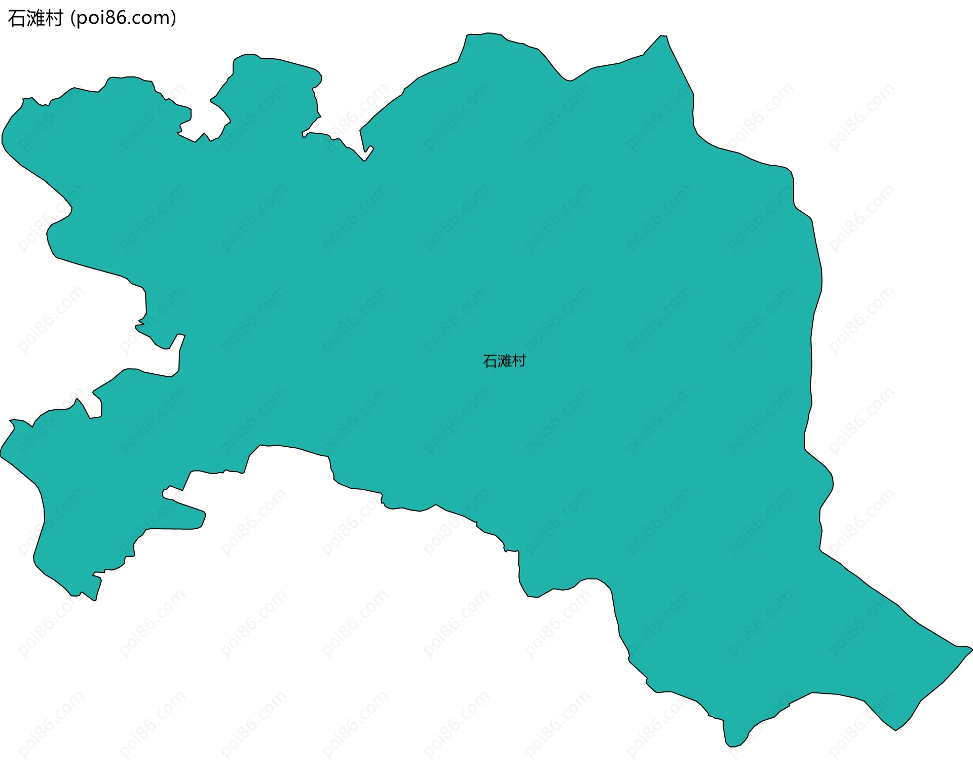 石滩村边界地图