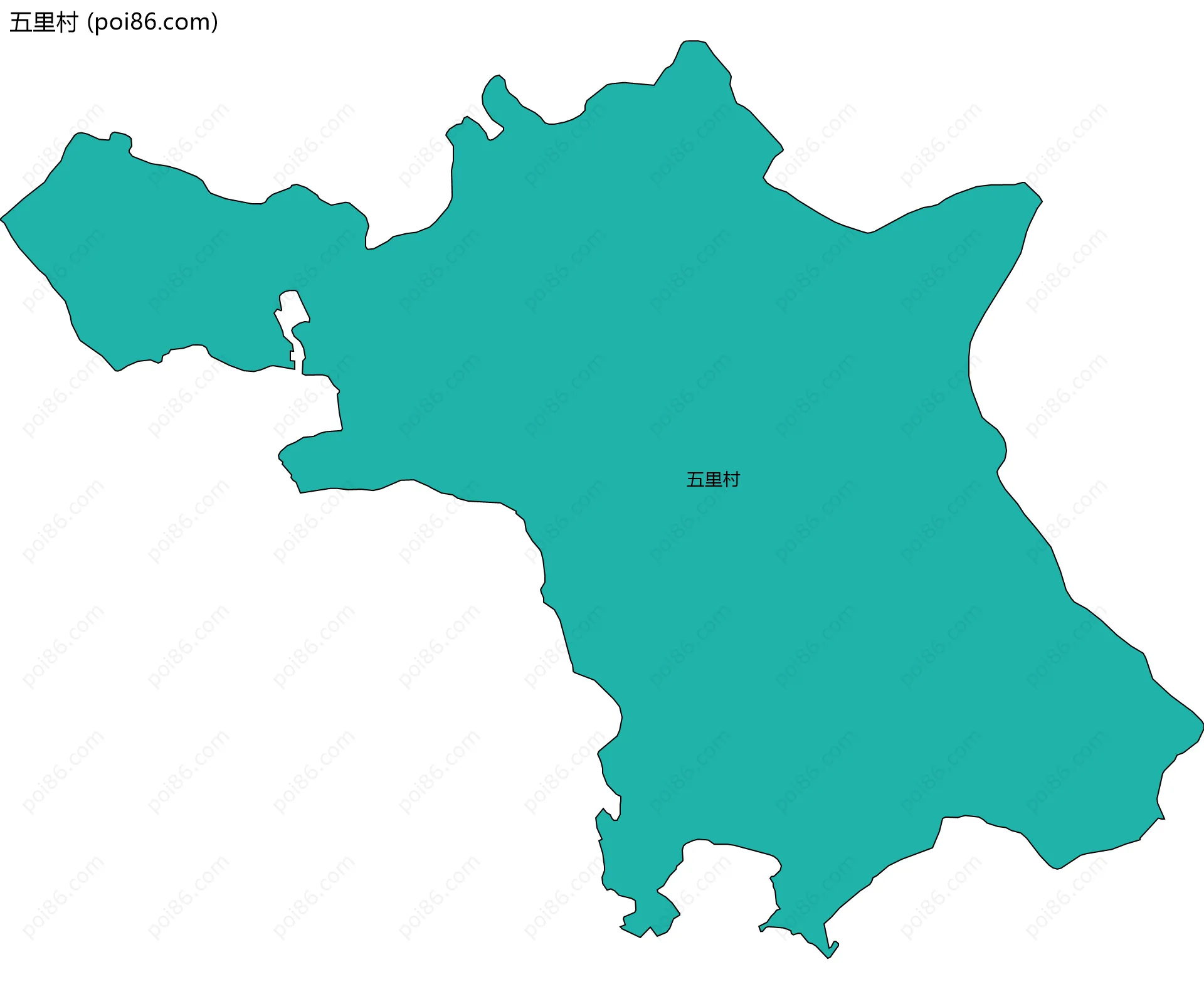 五里村边界地图