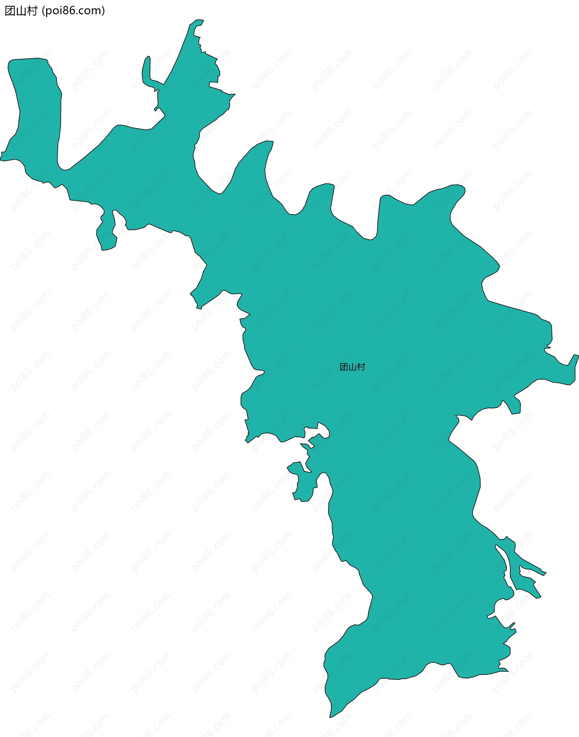 团山村边界地图