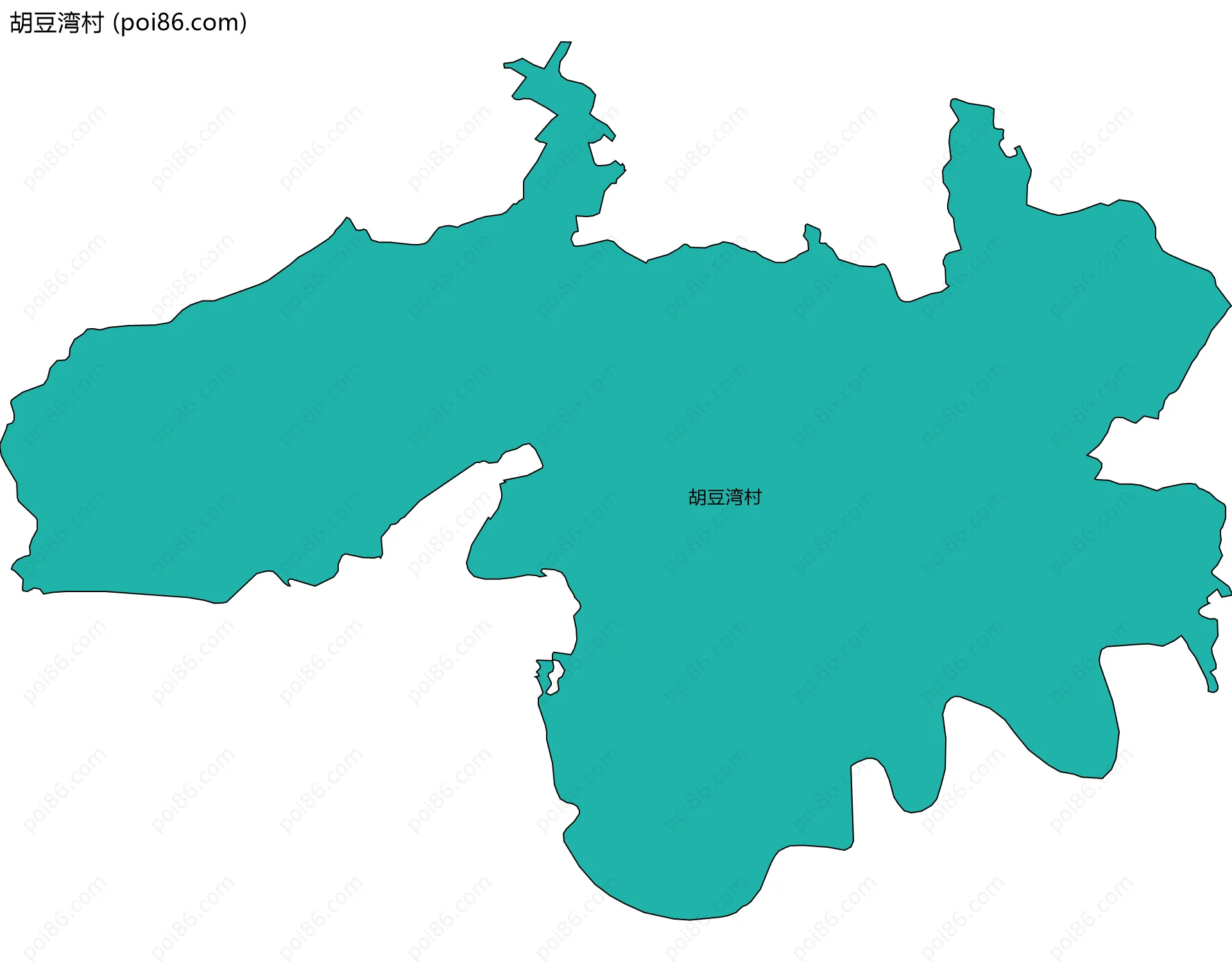 胡豆湾村边界地图