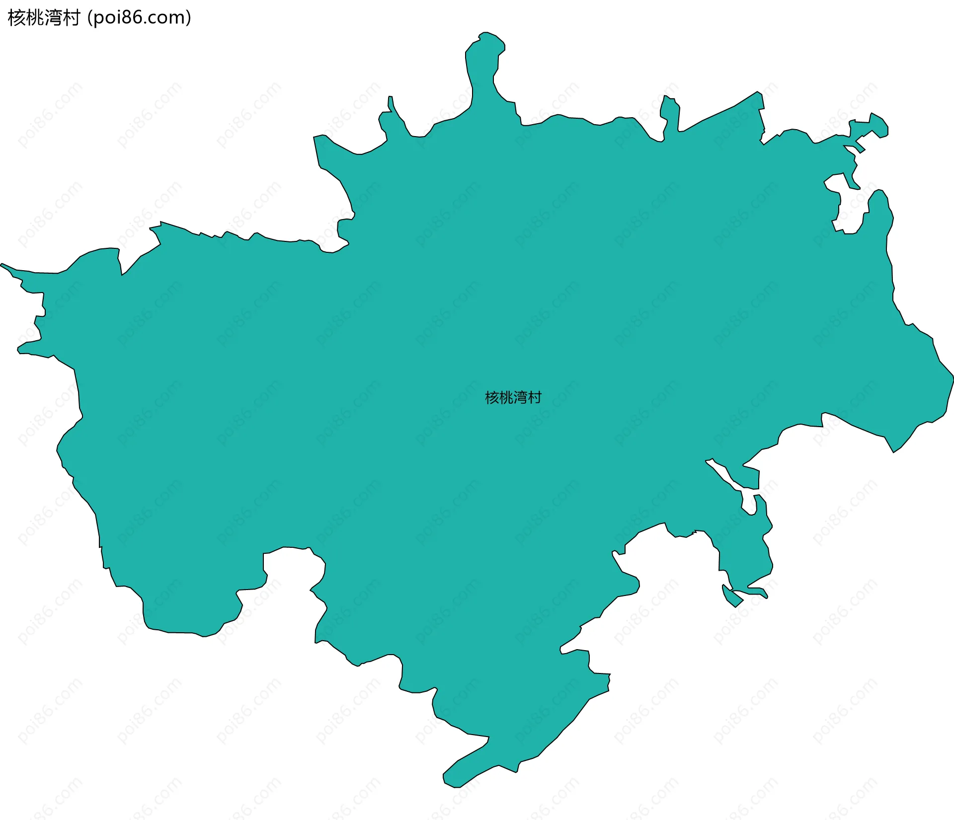 核桃湾村边界地图