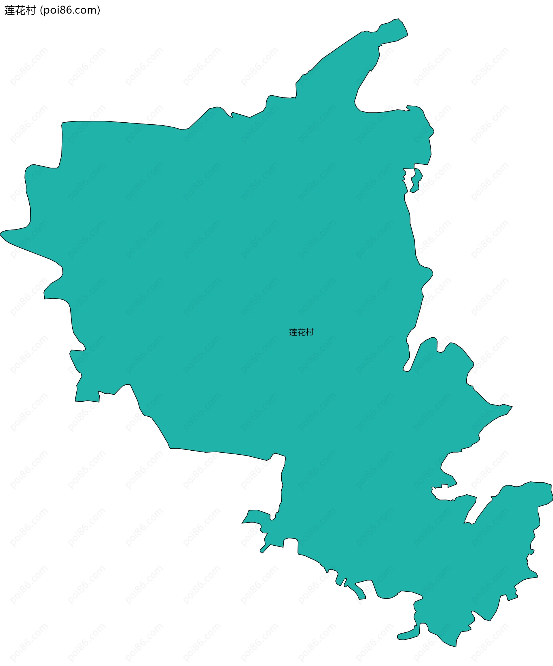 莲花村边界地图