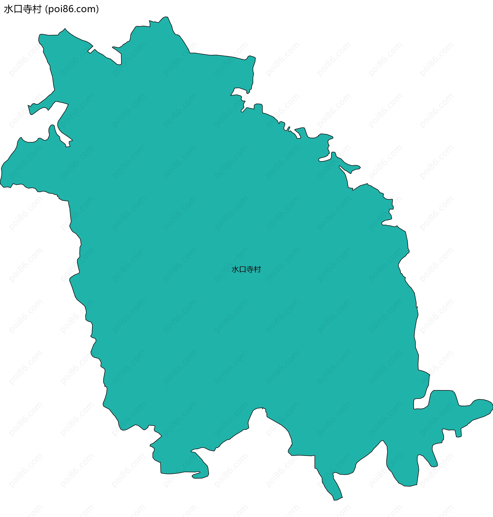 水口寺村边界地图