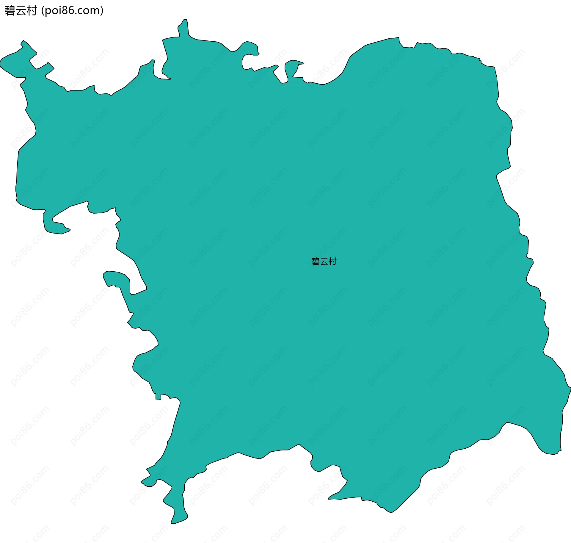 碧云村边界地图