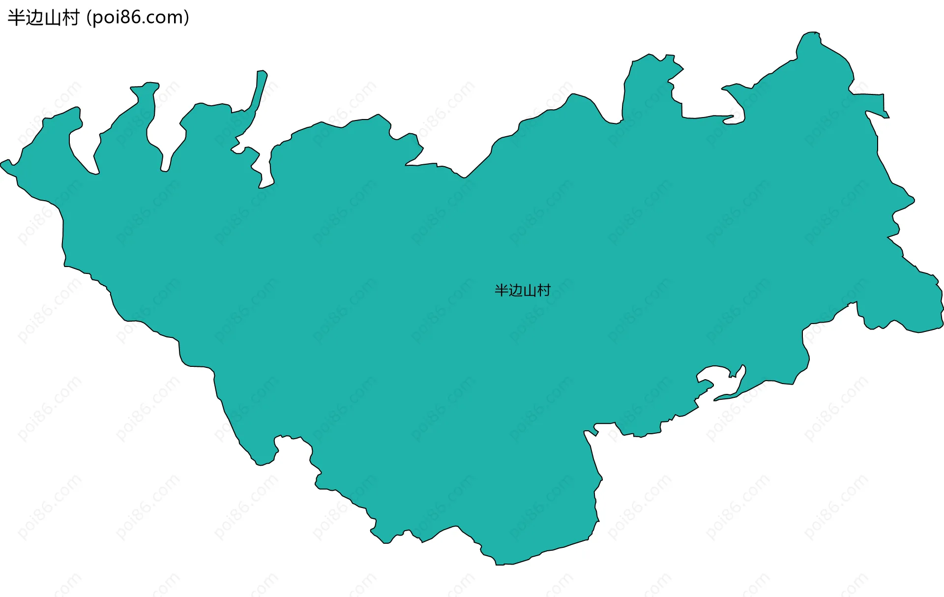 半边山村边界地图