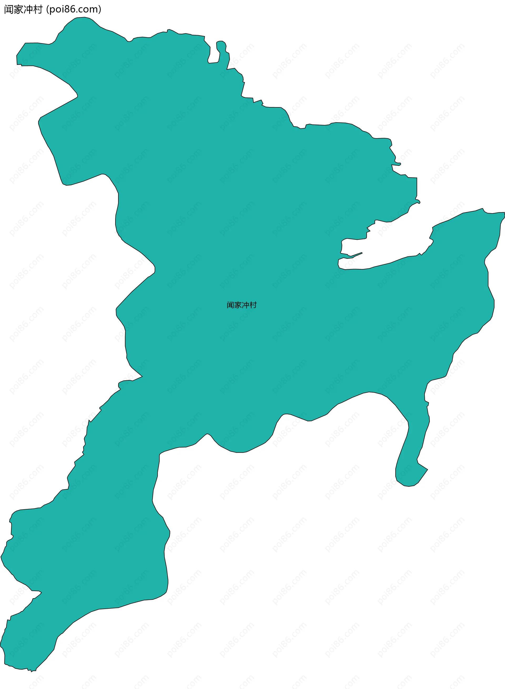 闻家冲村边界地图