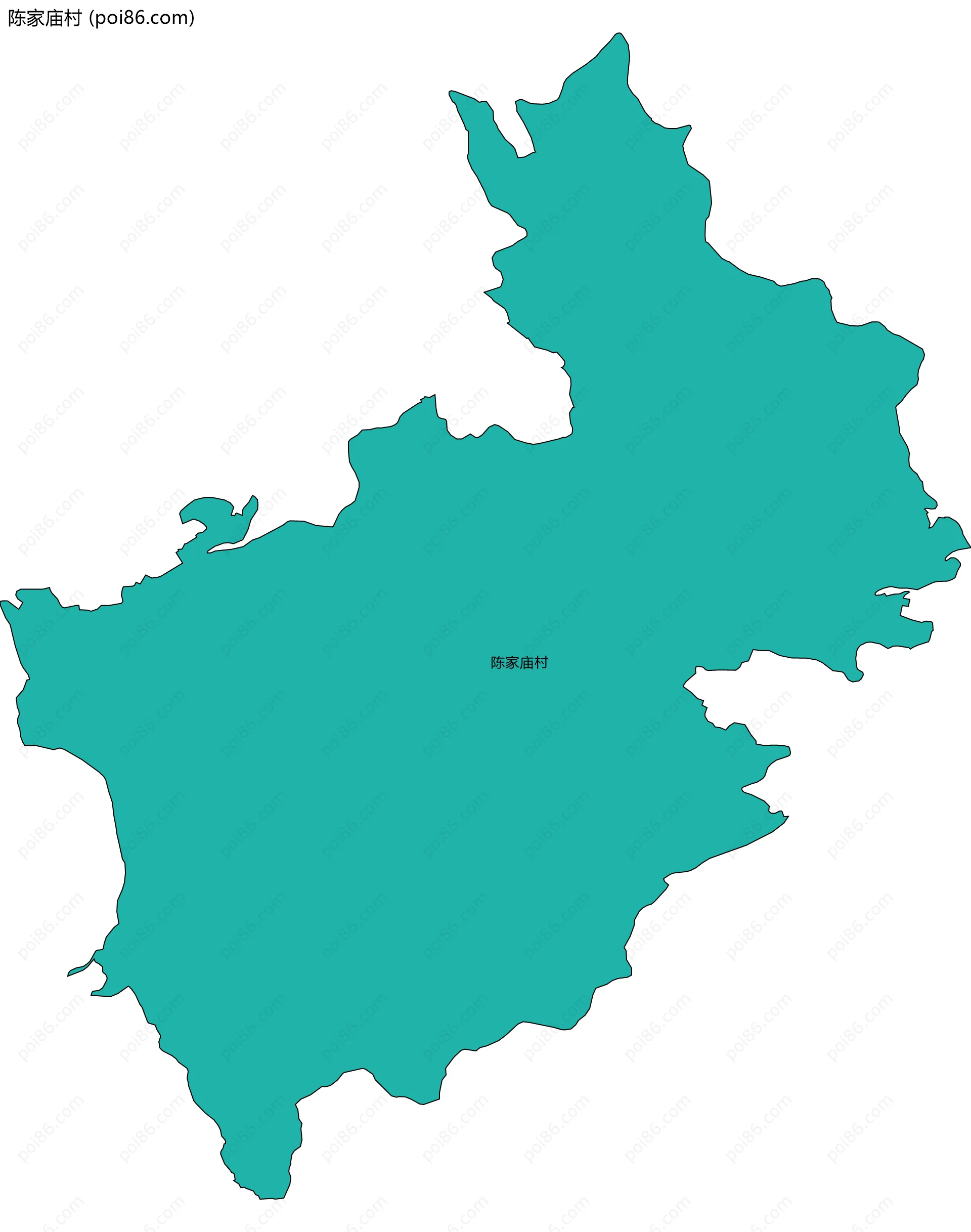 陈家庙村边界地图