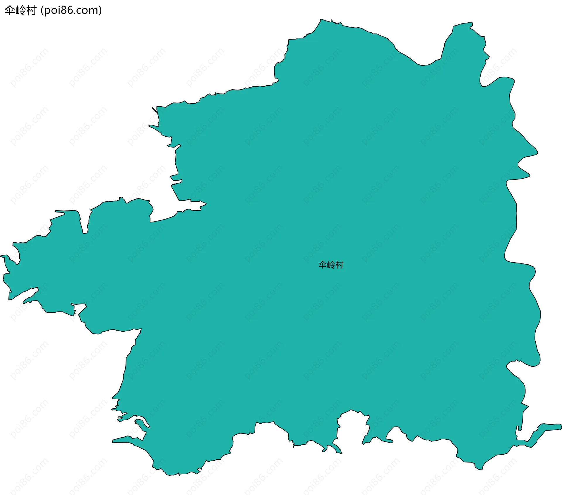 伞岭村边界地图