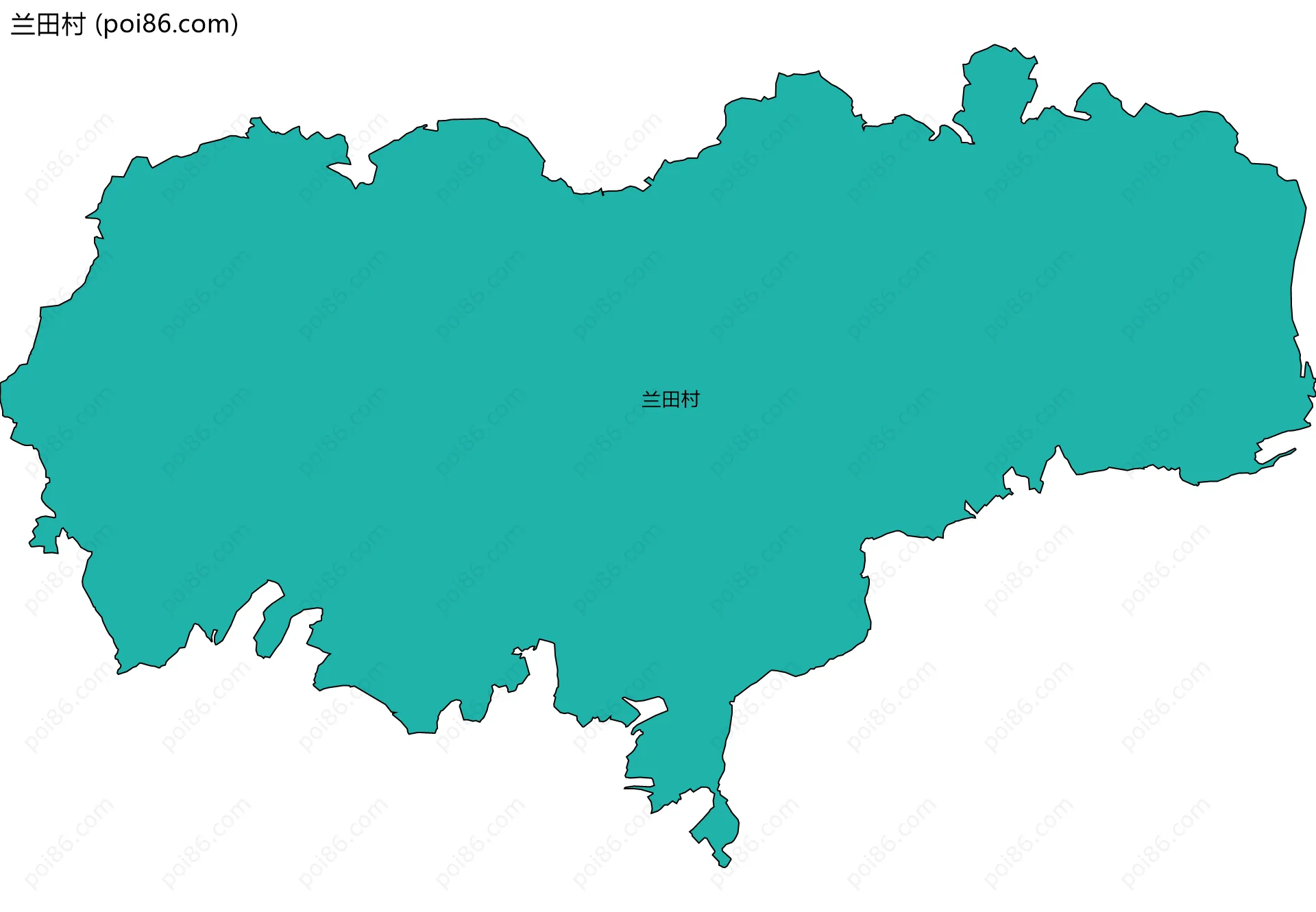 兰田村边界地图