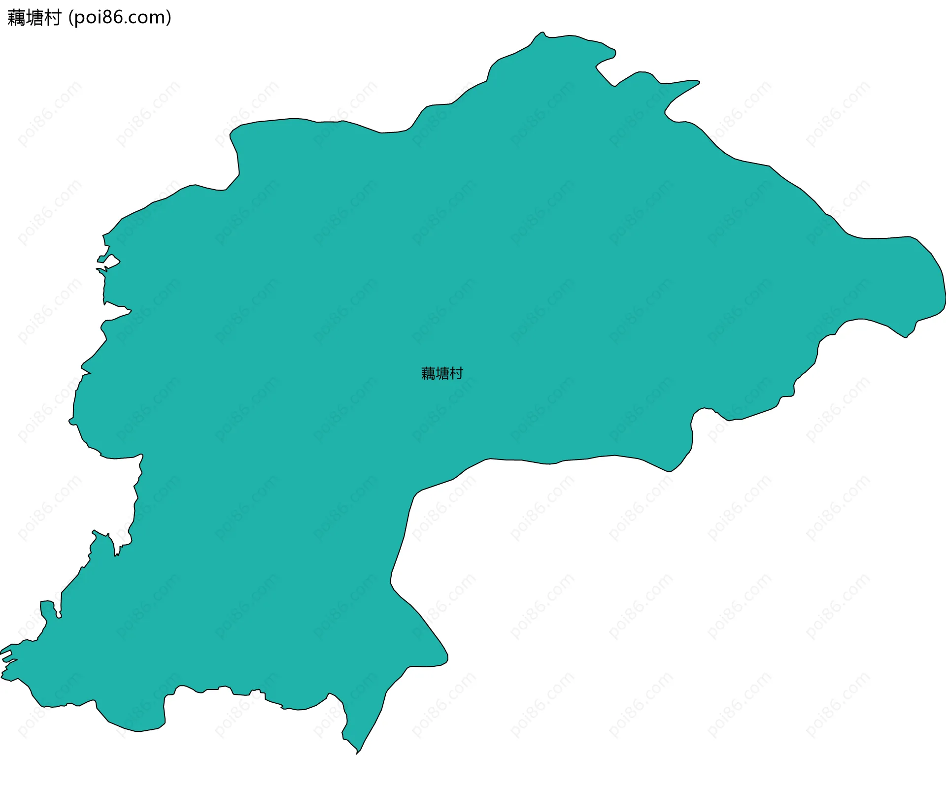 藕塘村边界地图