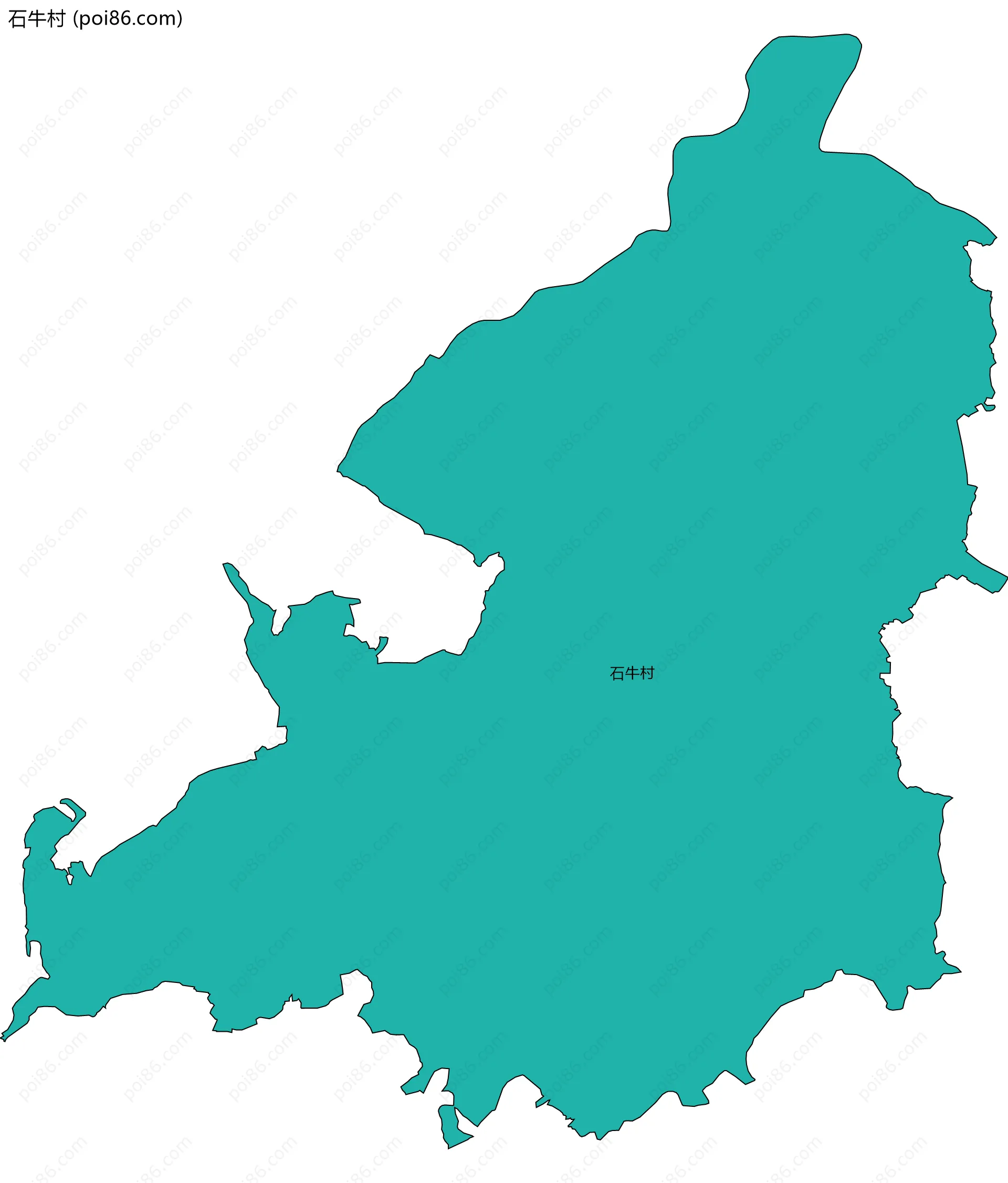 石牛村边界地图