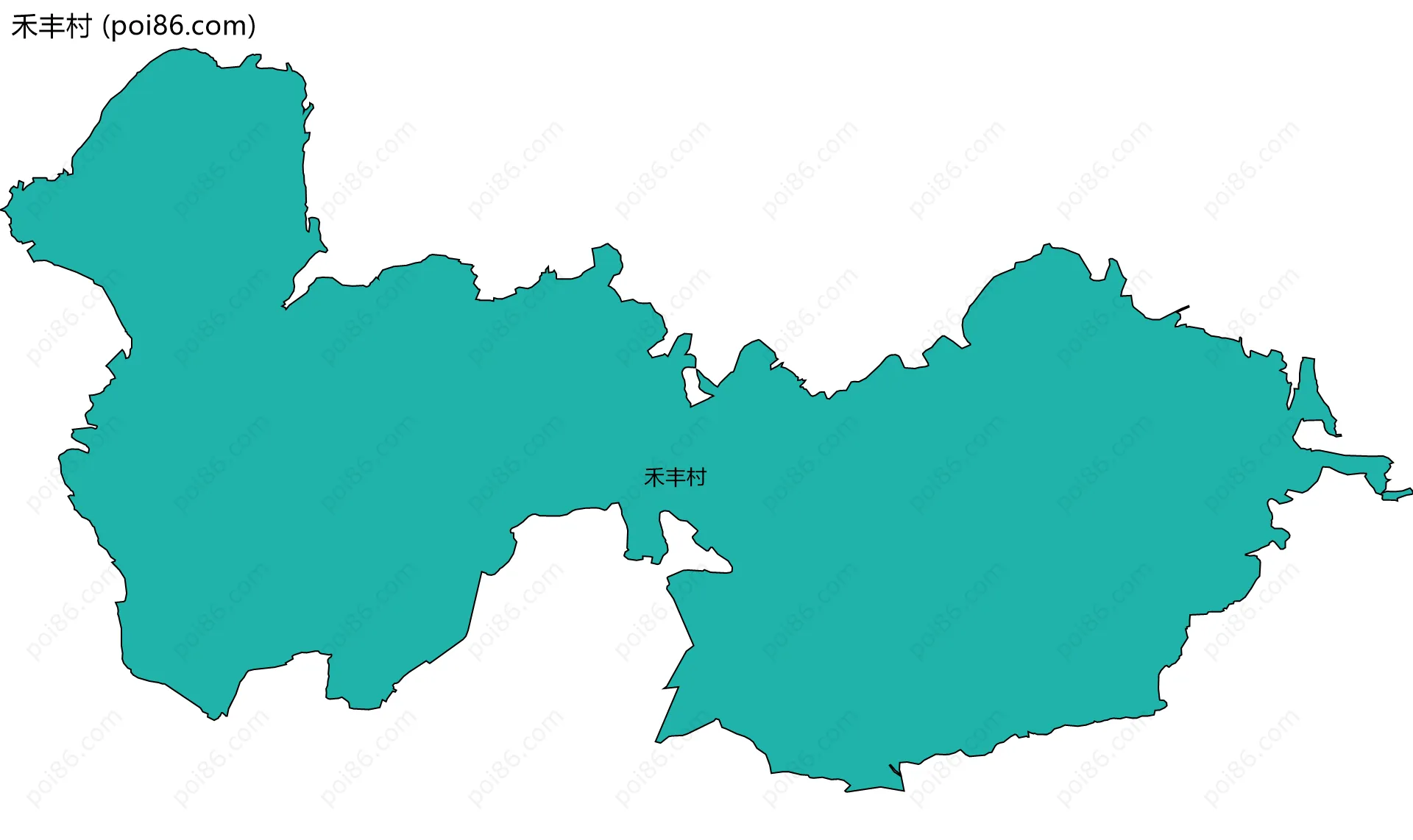 禾丰村边界地图