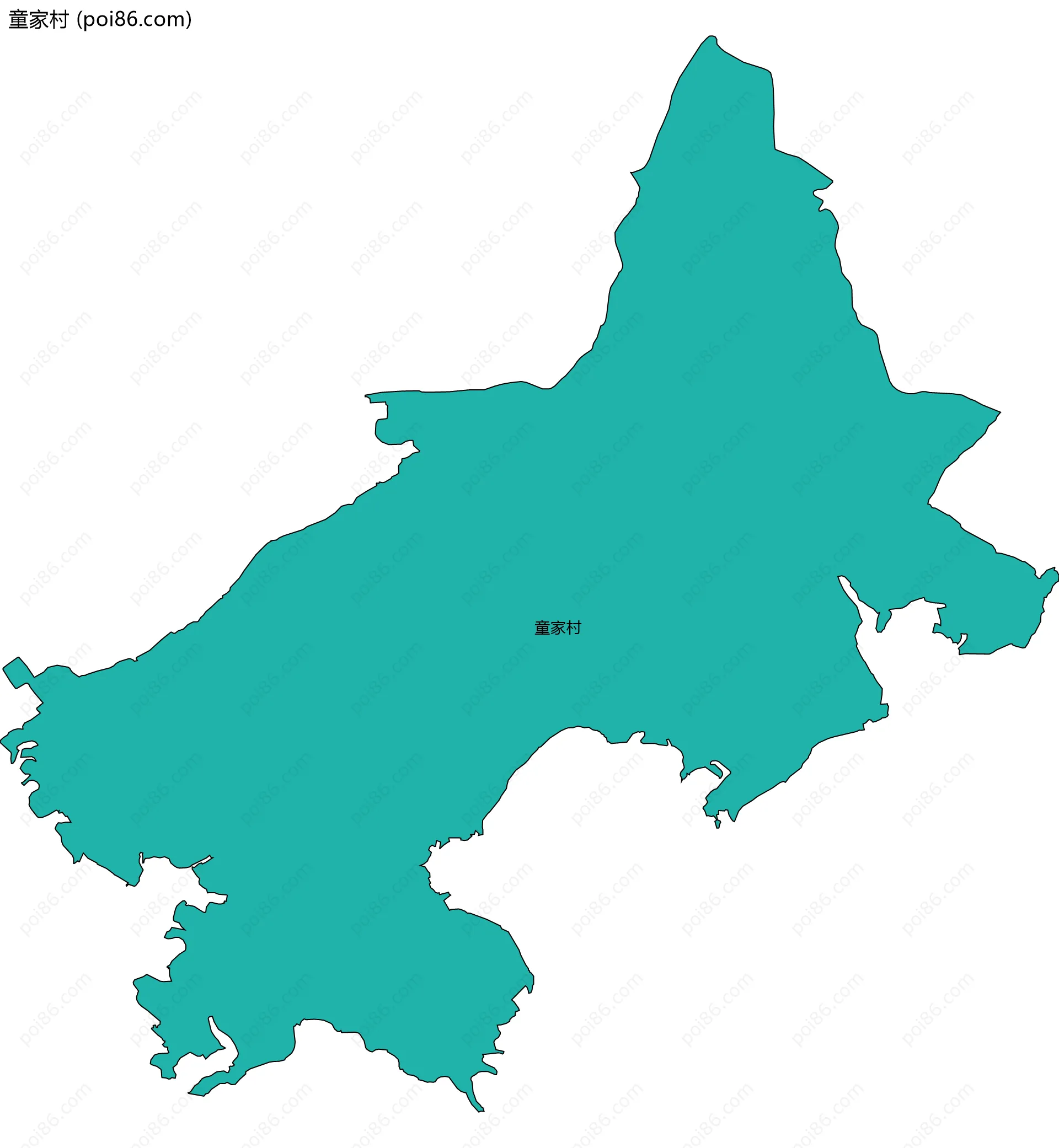 童家村边界地图