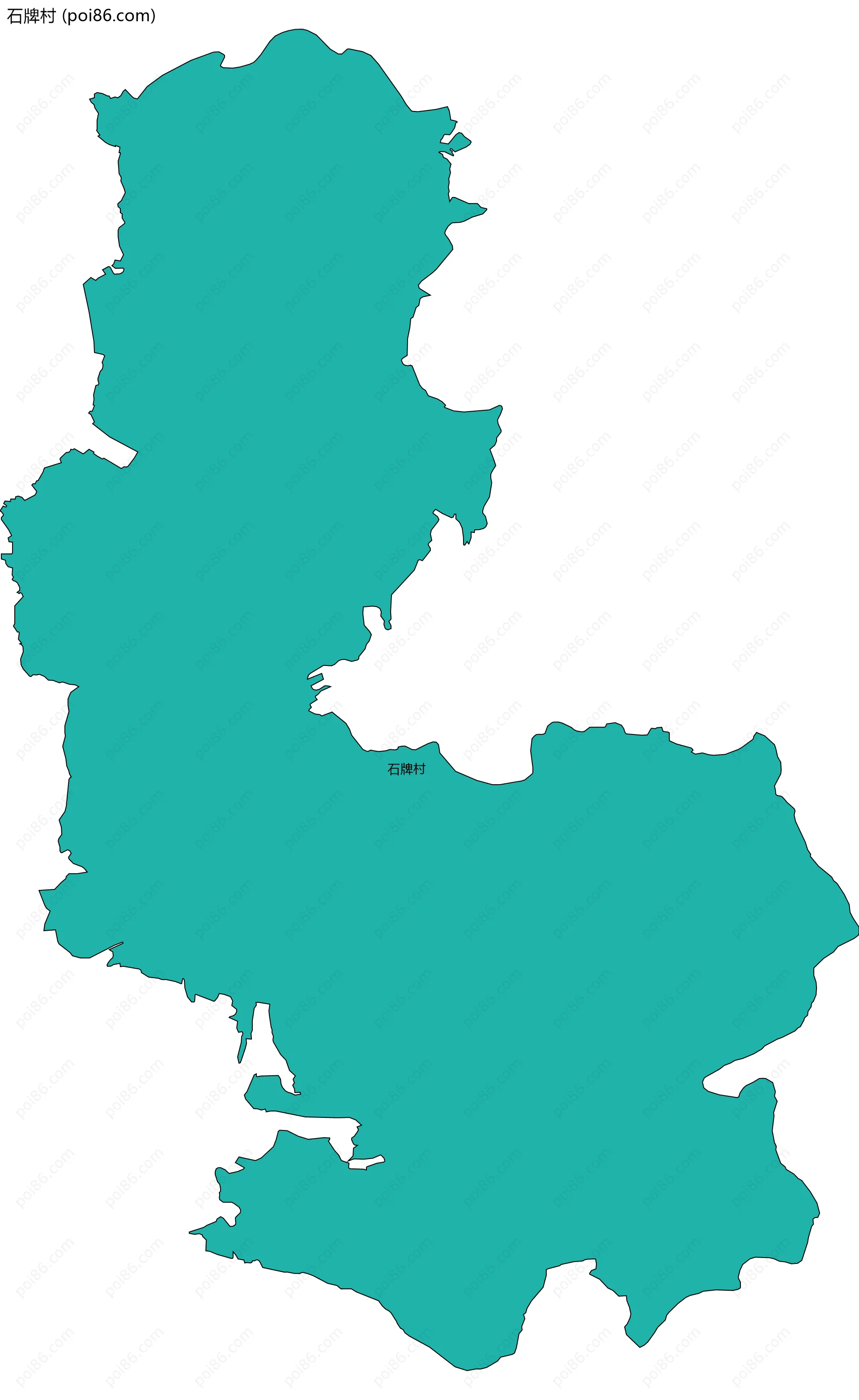 石牌村边界地图