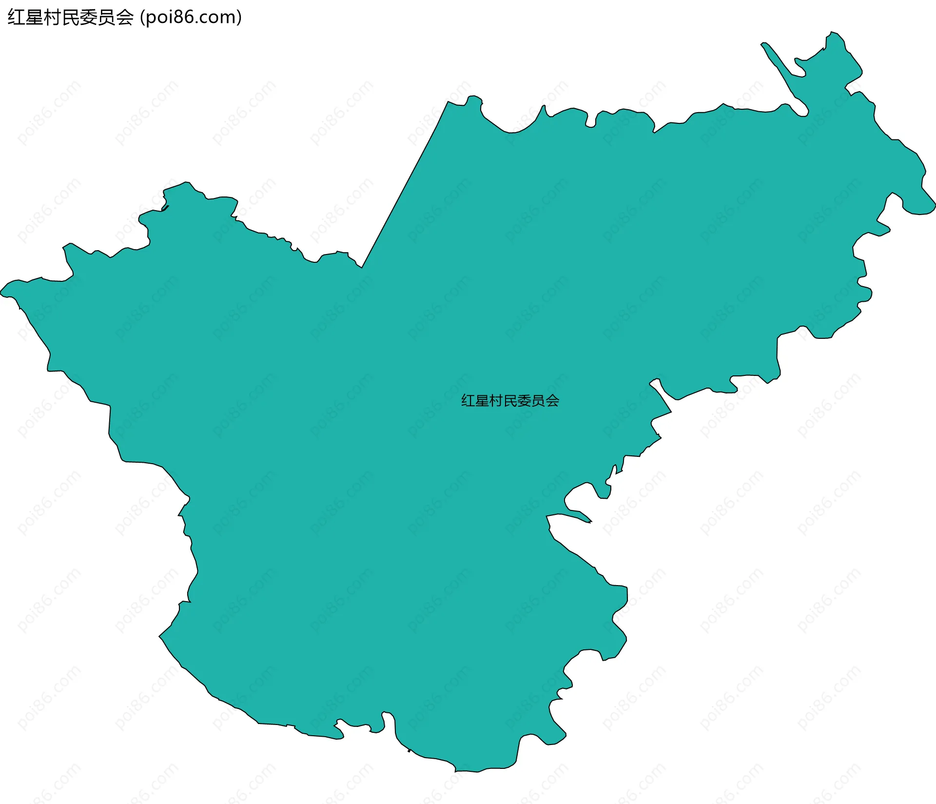 红星村民委员会边界地图