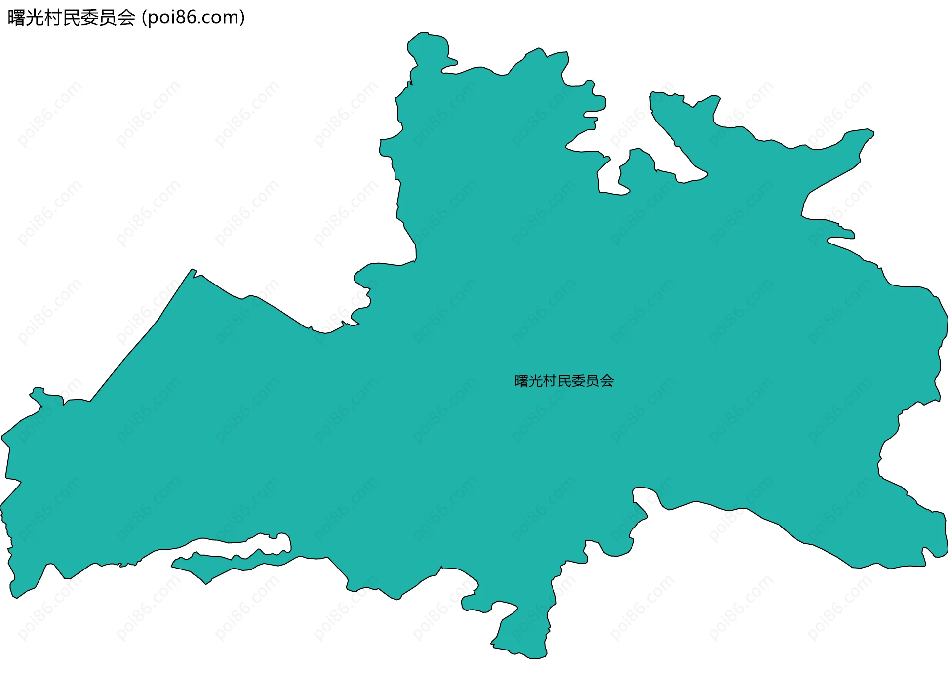 曙光村民委员会边界地图