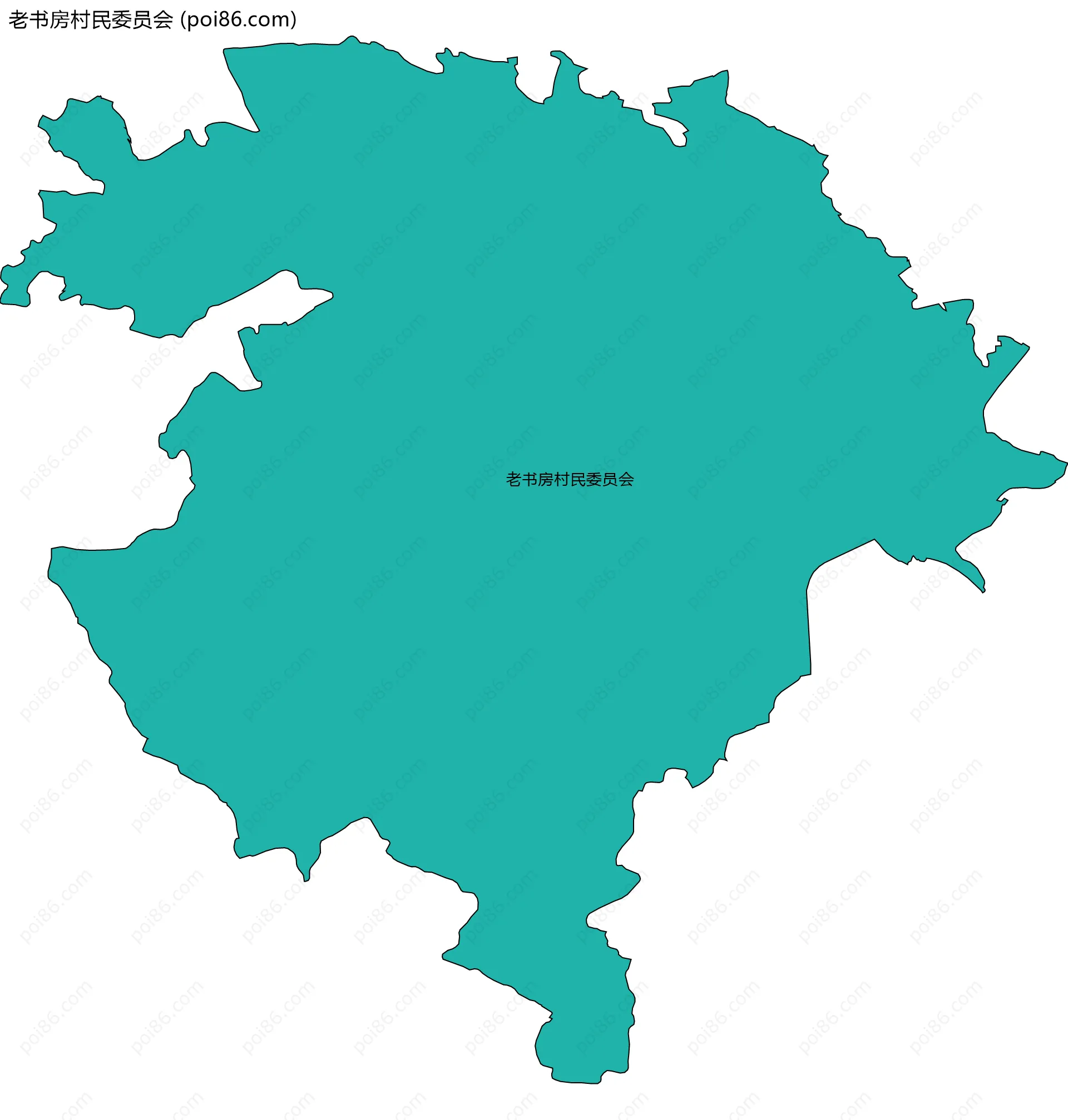 老书房村民委员会边界地图