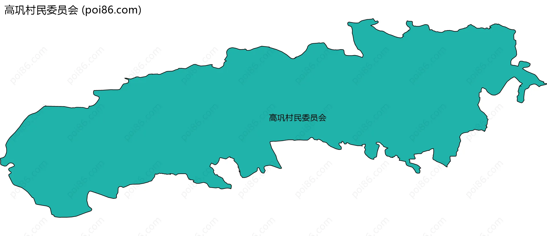 高巩村民委员会边界地图