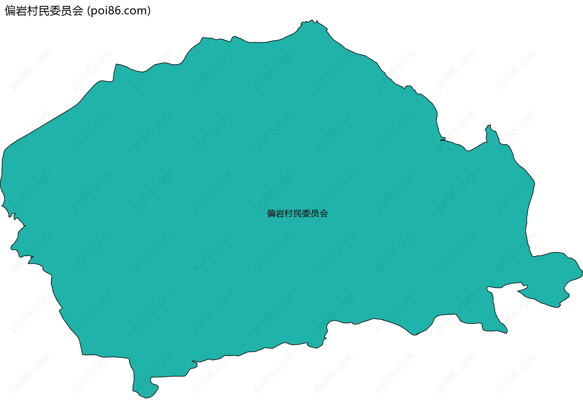 偏岩村民委员会边界地图