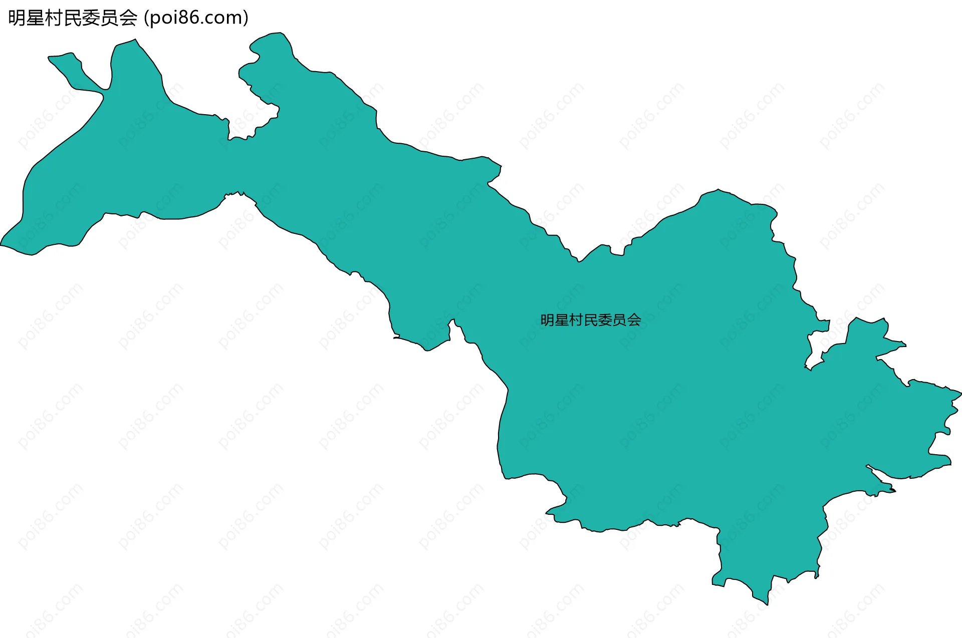 明星村民委员会边界地图