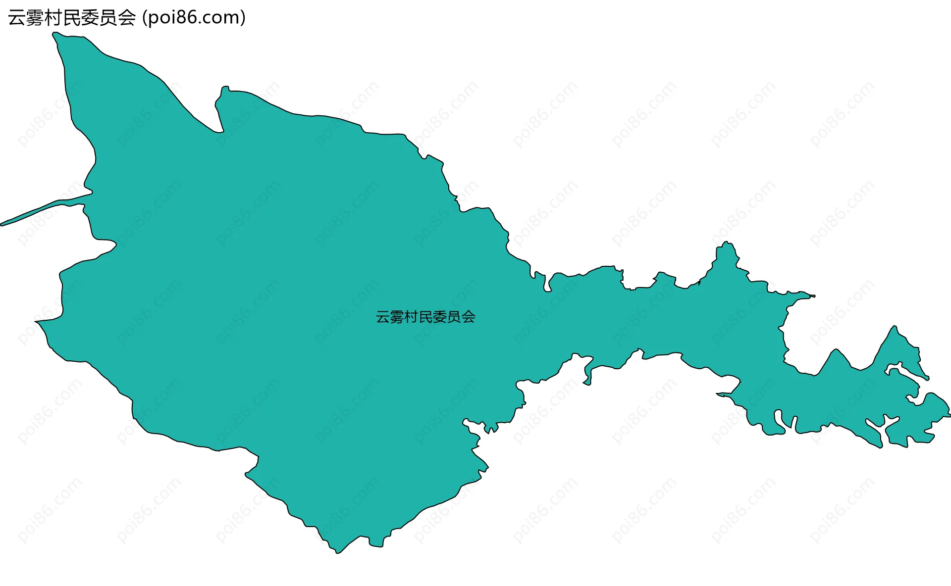 云雾村民委员会边界地图