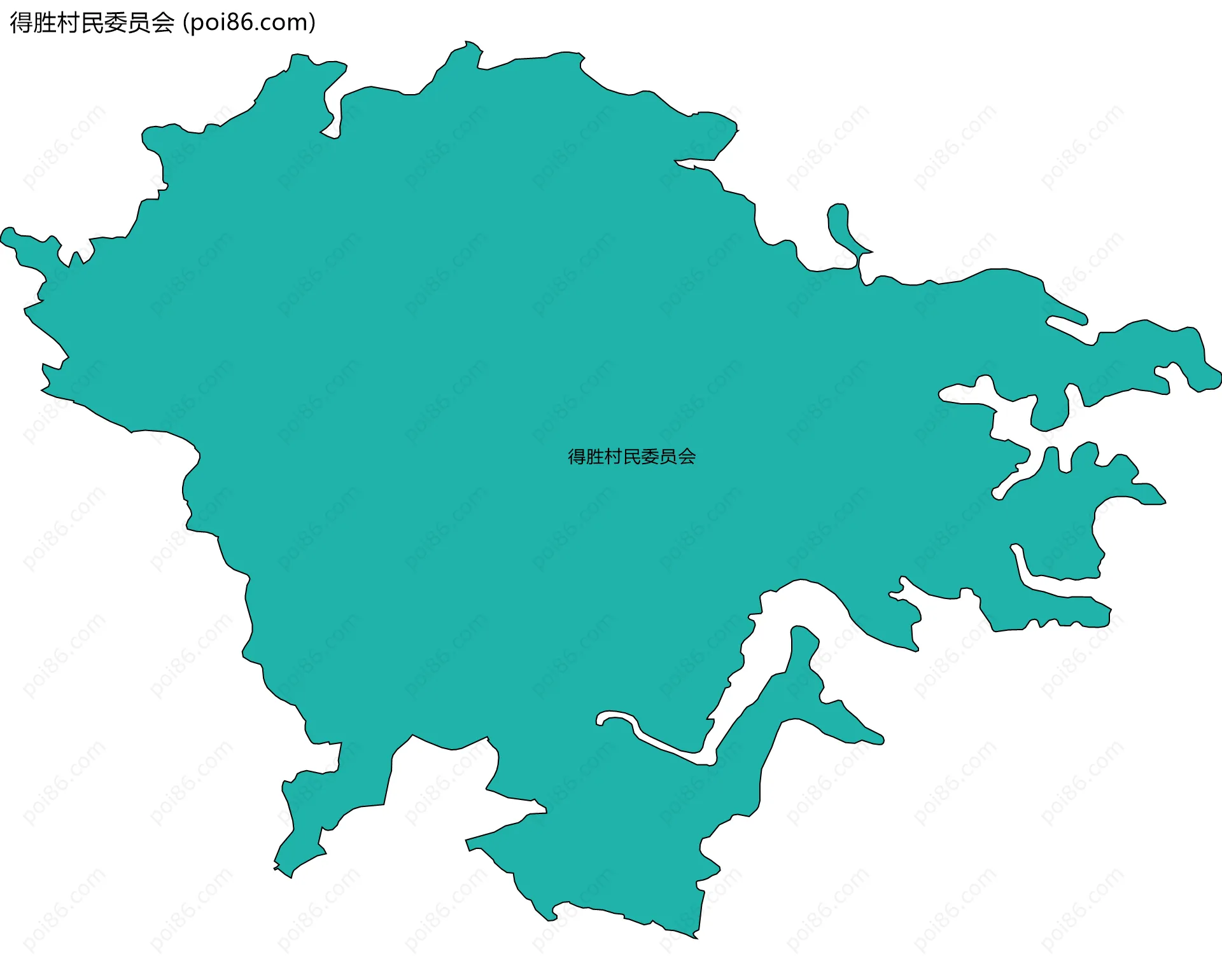 得胜村民委员会边界地图