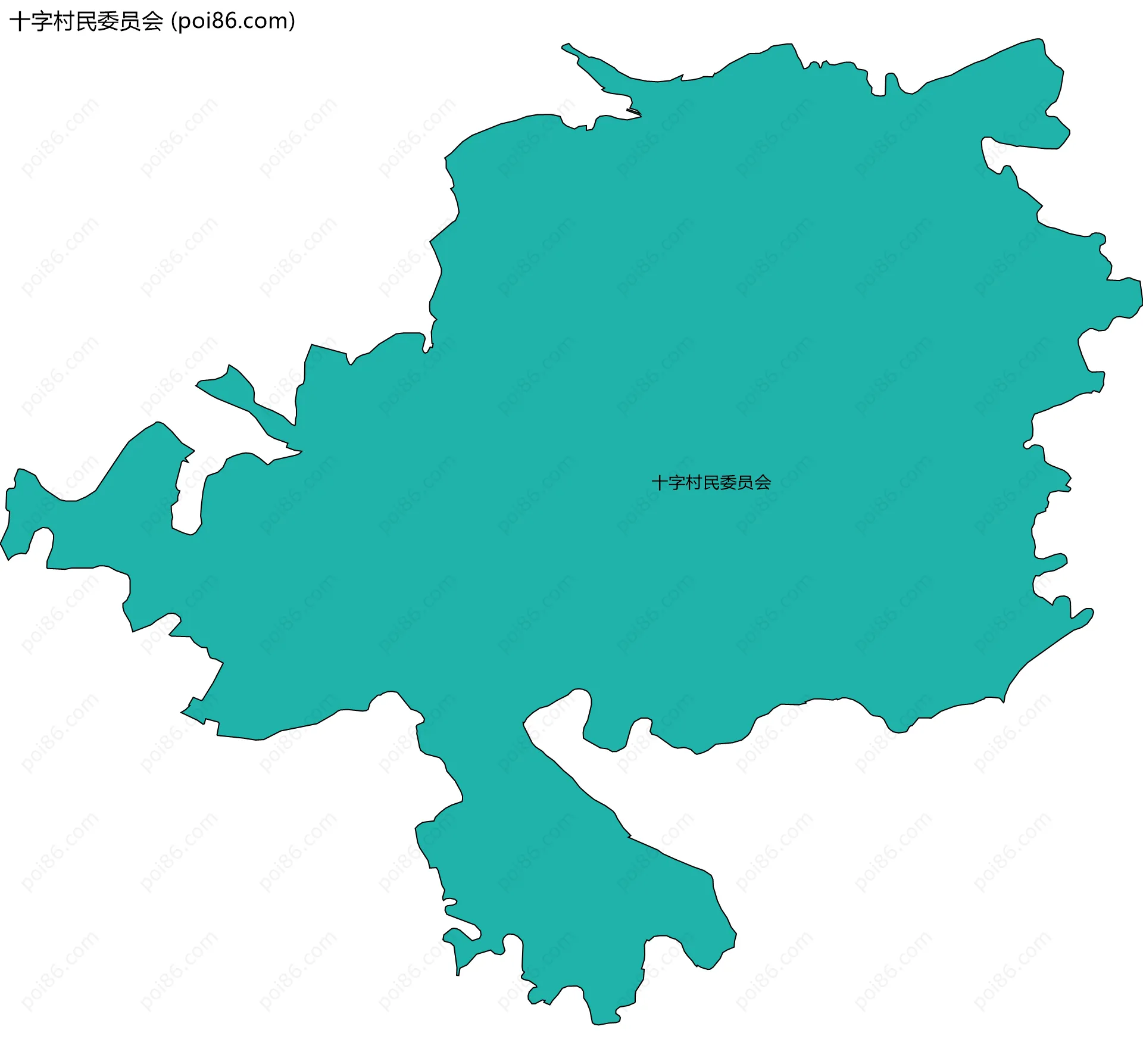 十字村民委员会边界地图