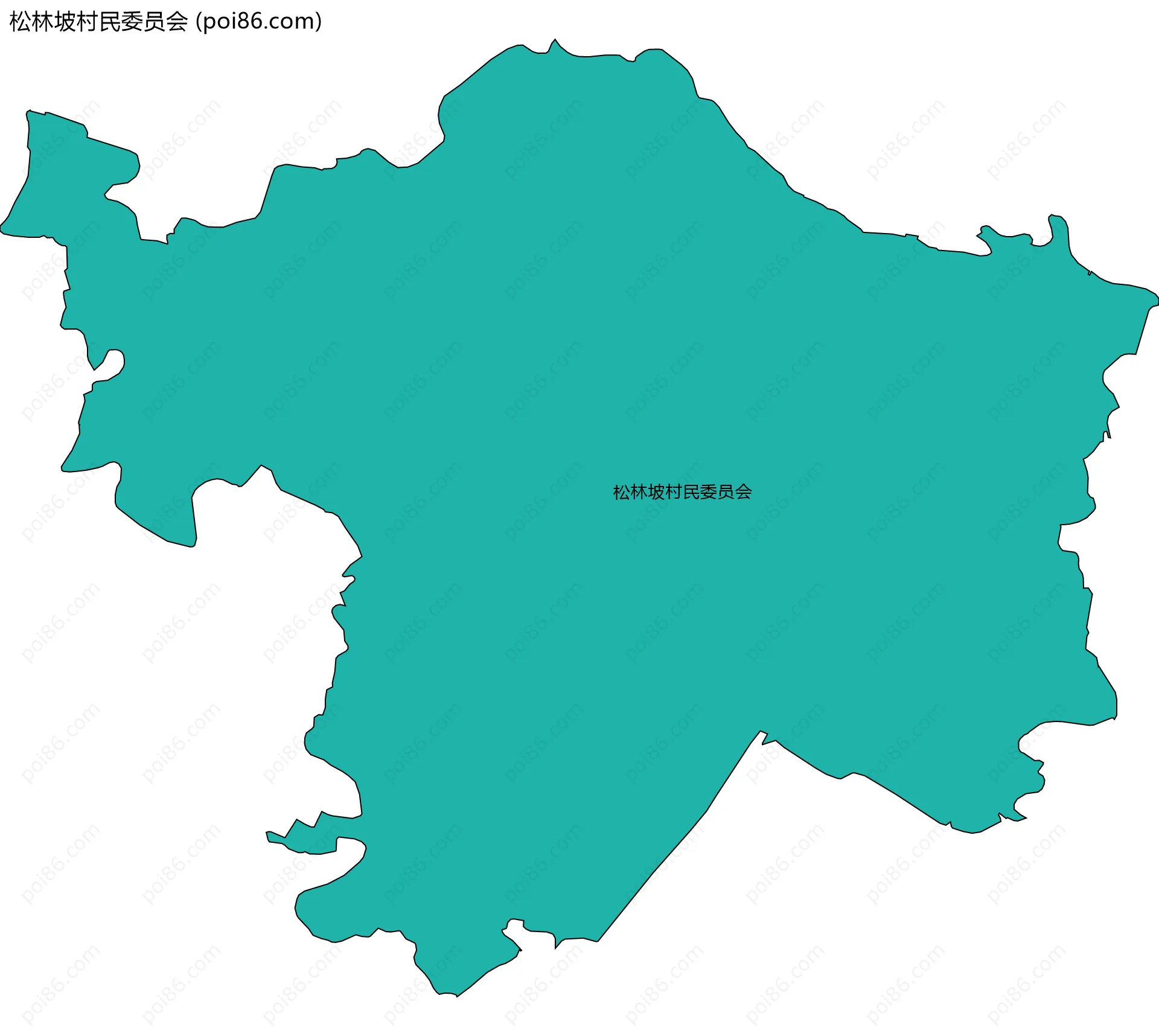 松林坡村民委员会边界地图