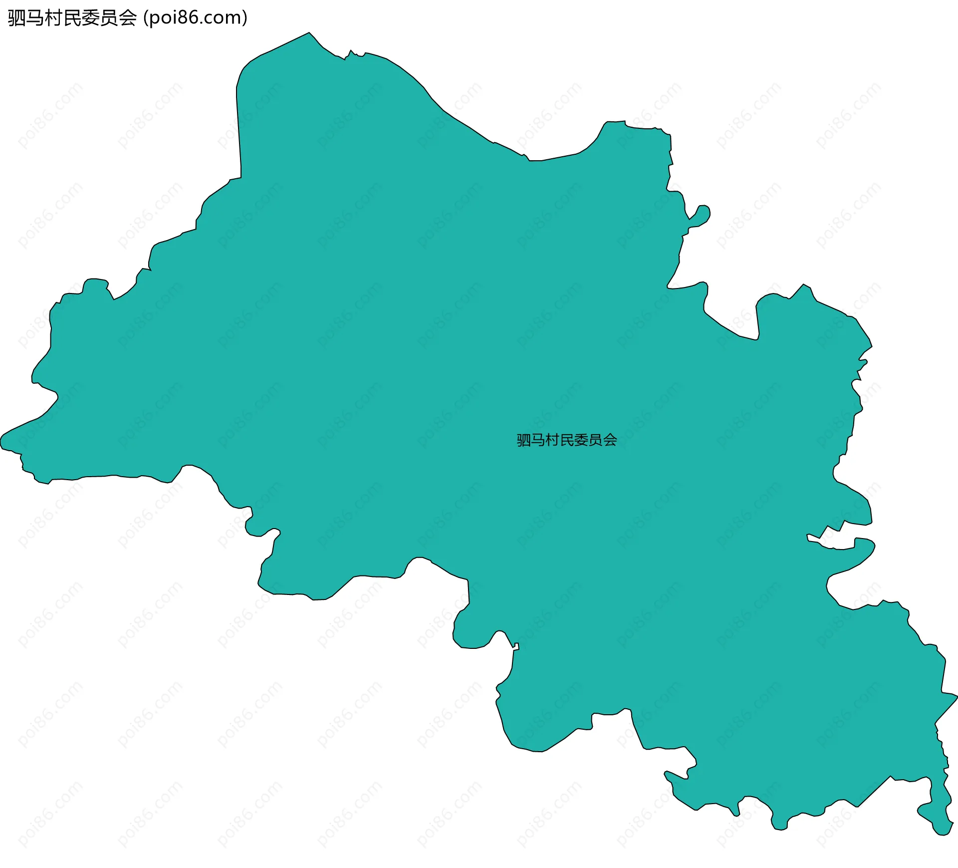 驷马村民委员会边界地图