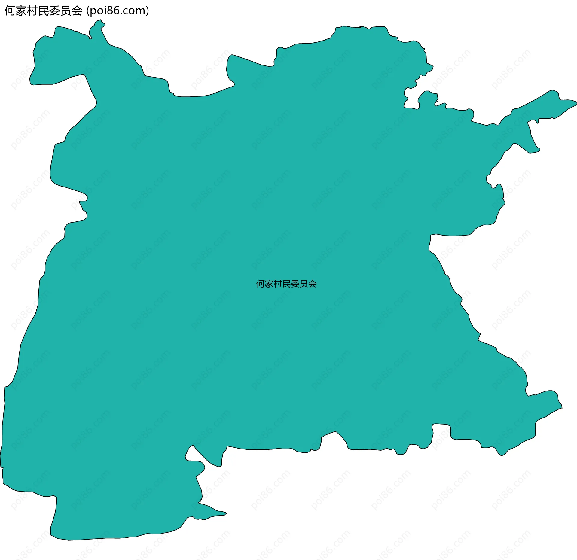 何家村民委员会边界地图