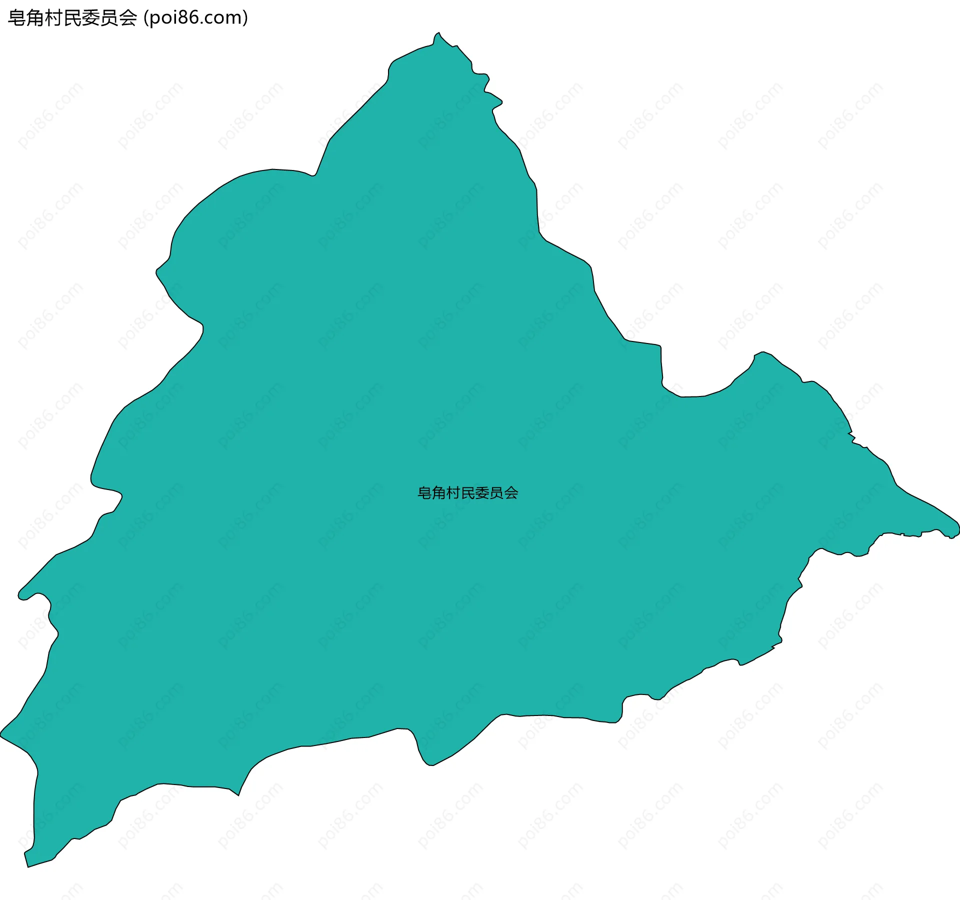 皂角村民委员会边界地图