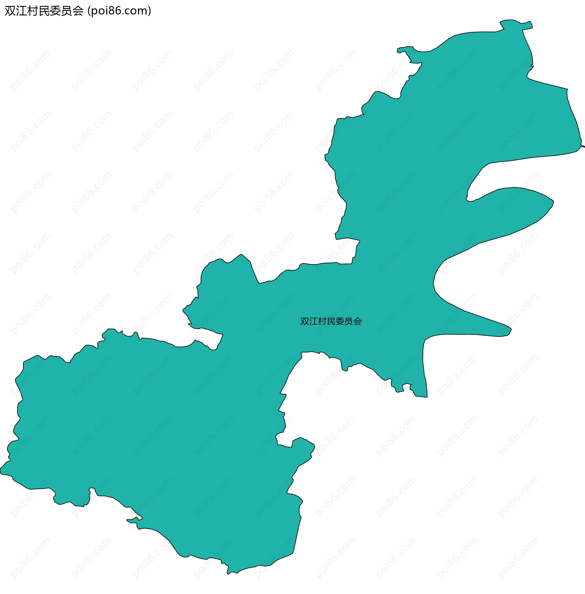 双江村民委员会边界地图