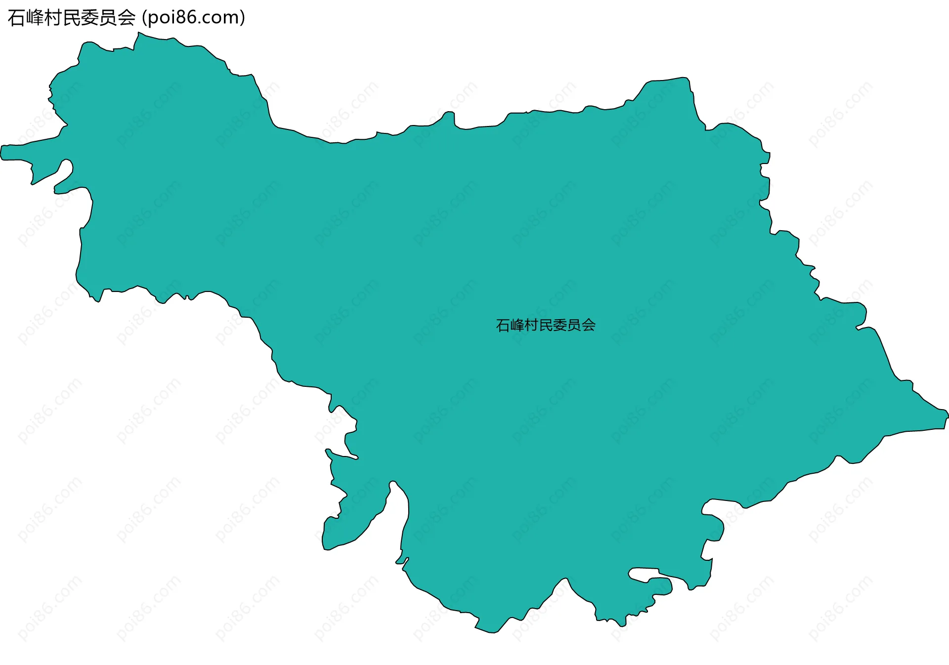 石峰村民委员会边界地图