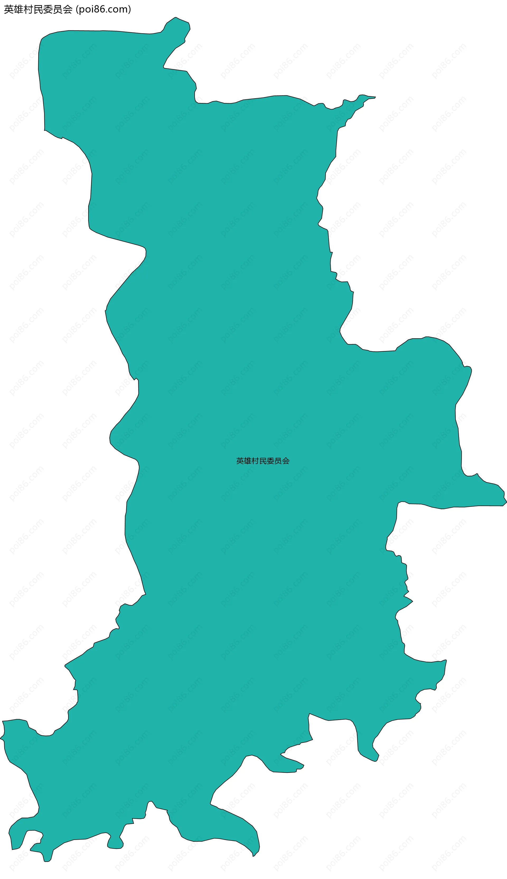 英雄村民委员会边界地图