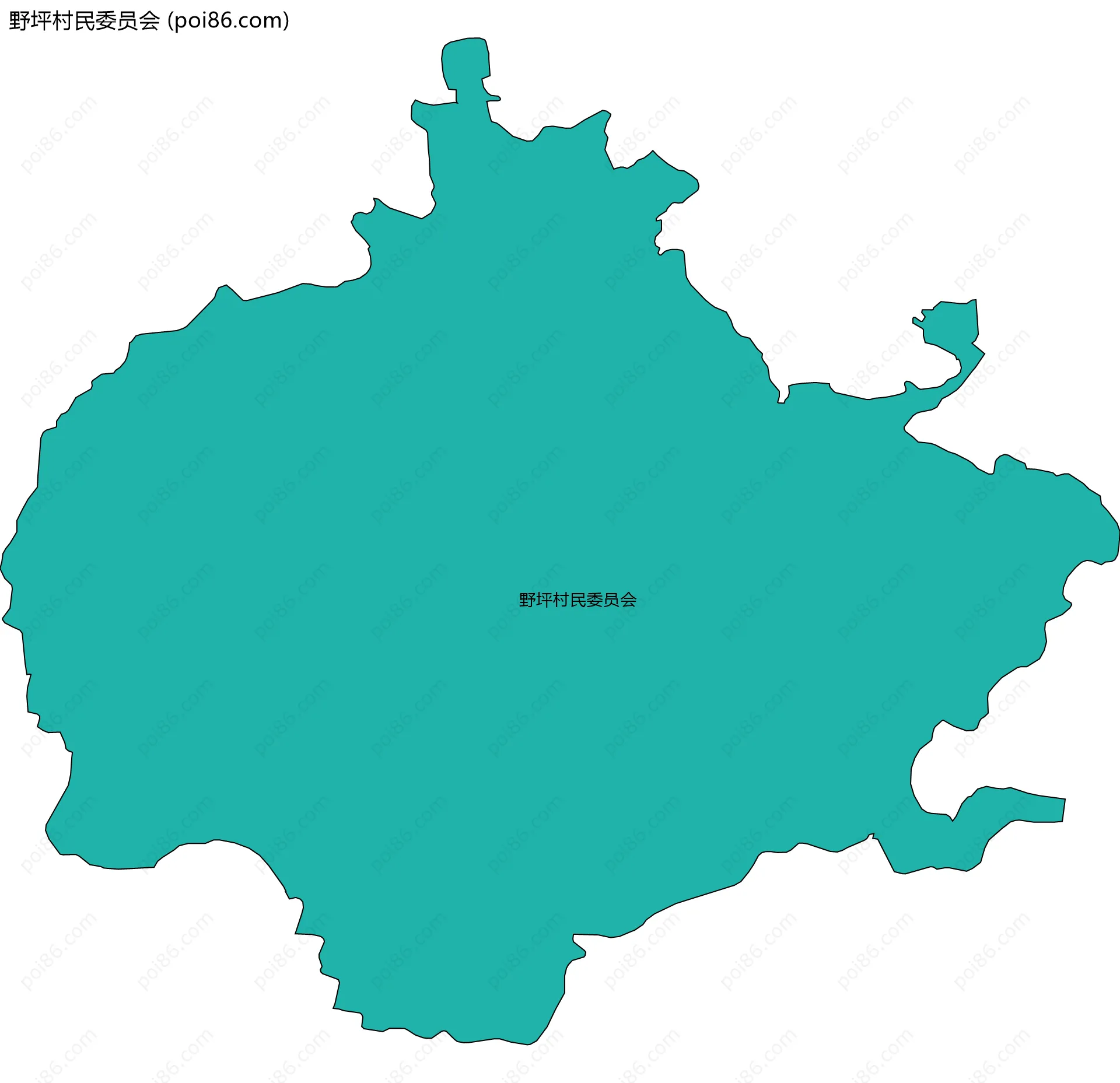 野坪村民委员会边界地图