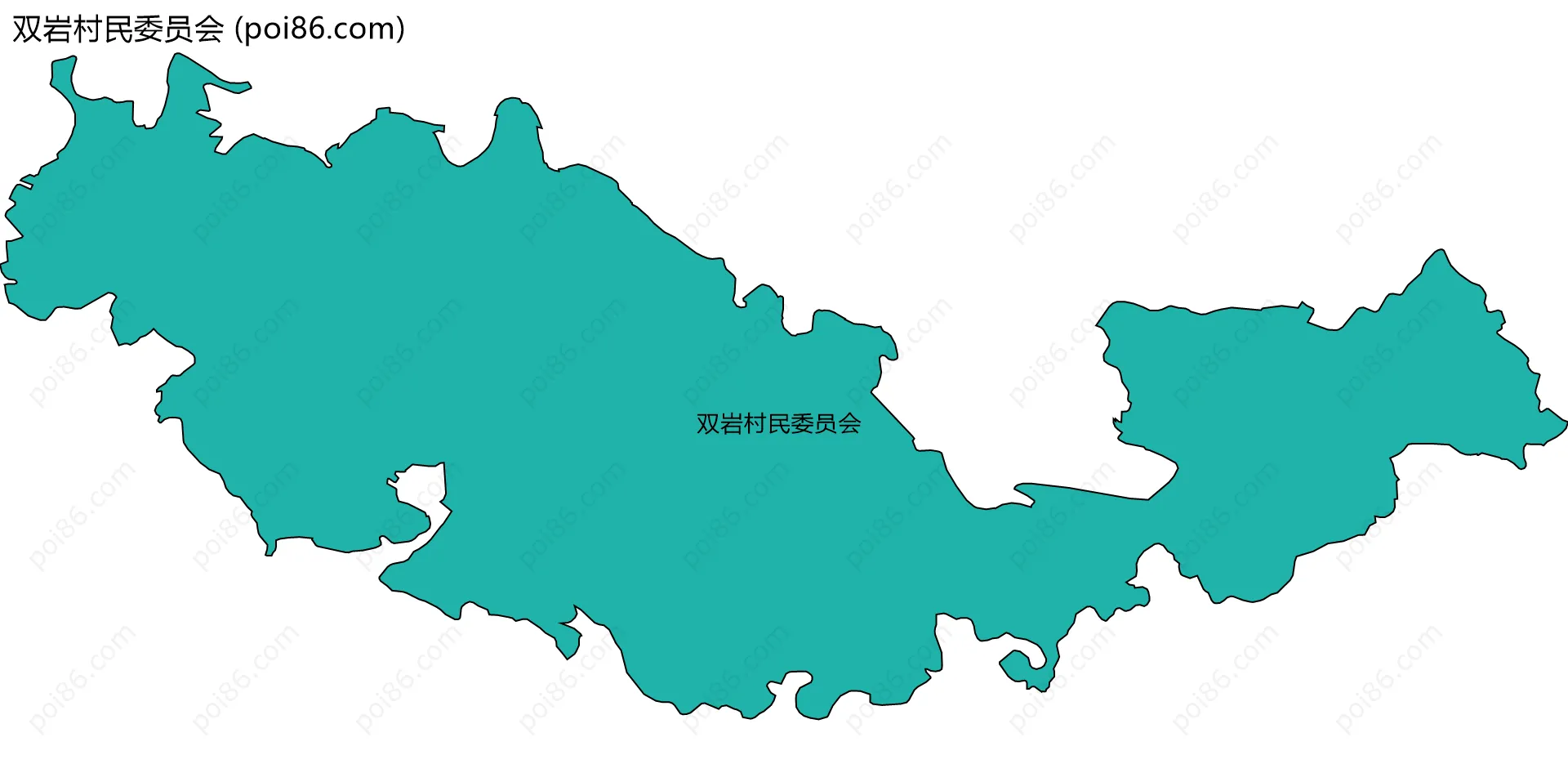 双岩村民委员会边界地图