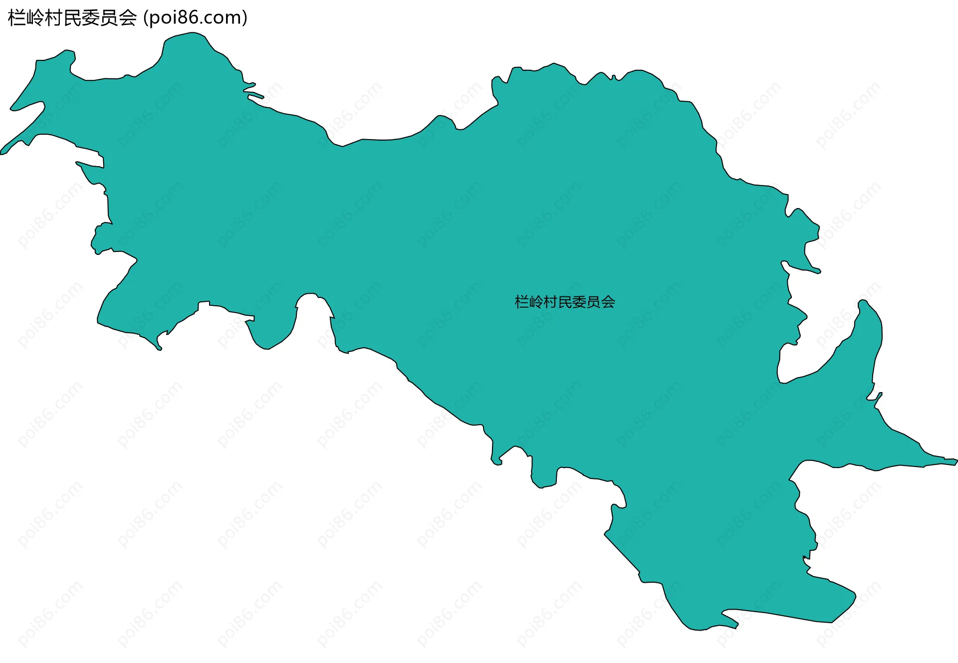 栏岭村民委员会边界地图