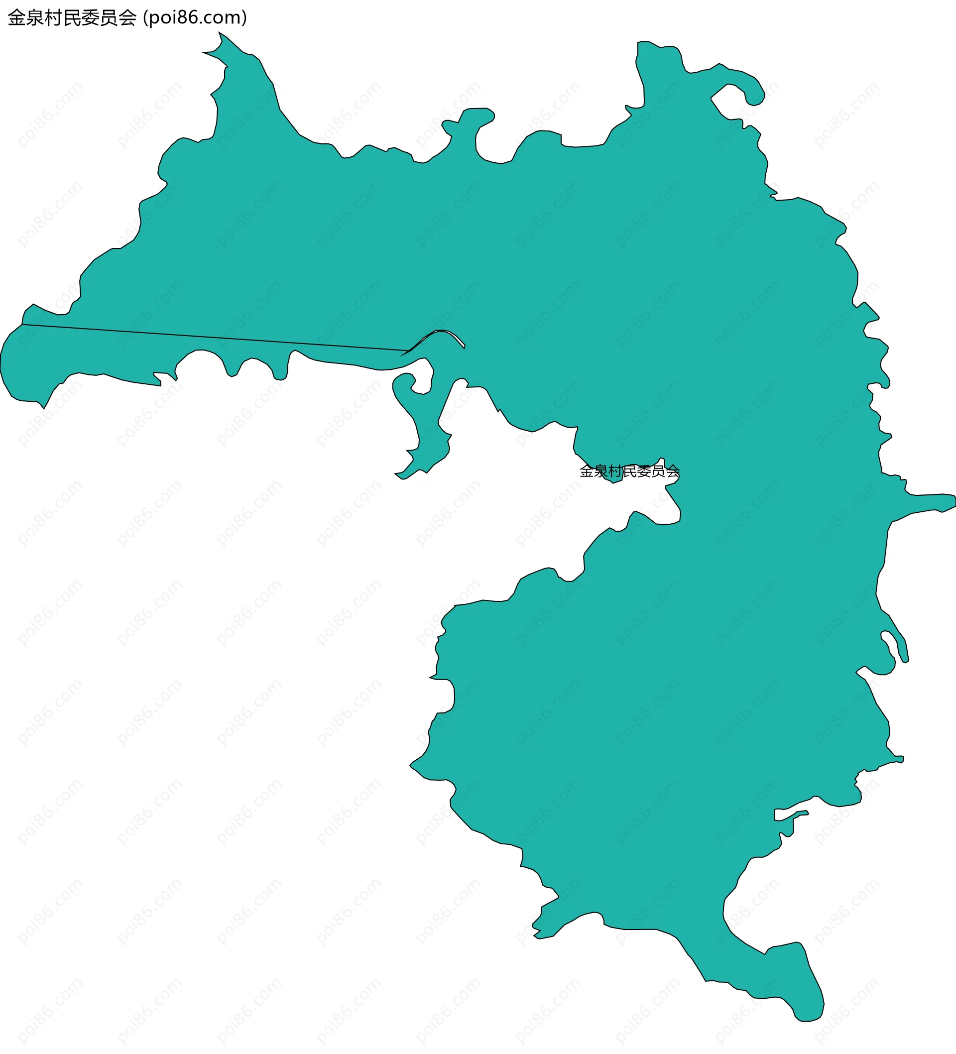 金泉村民委员会边界地图