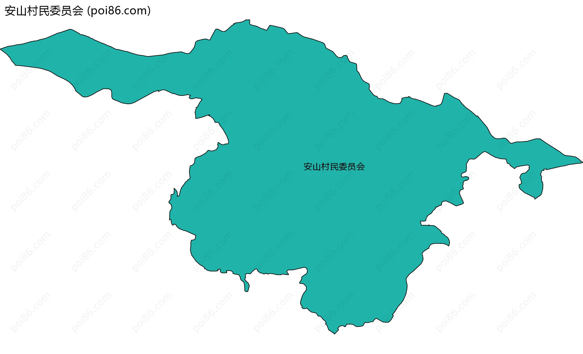 安山村民委员会边界地图