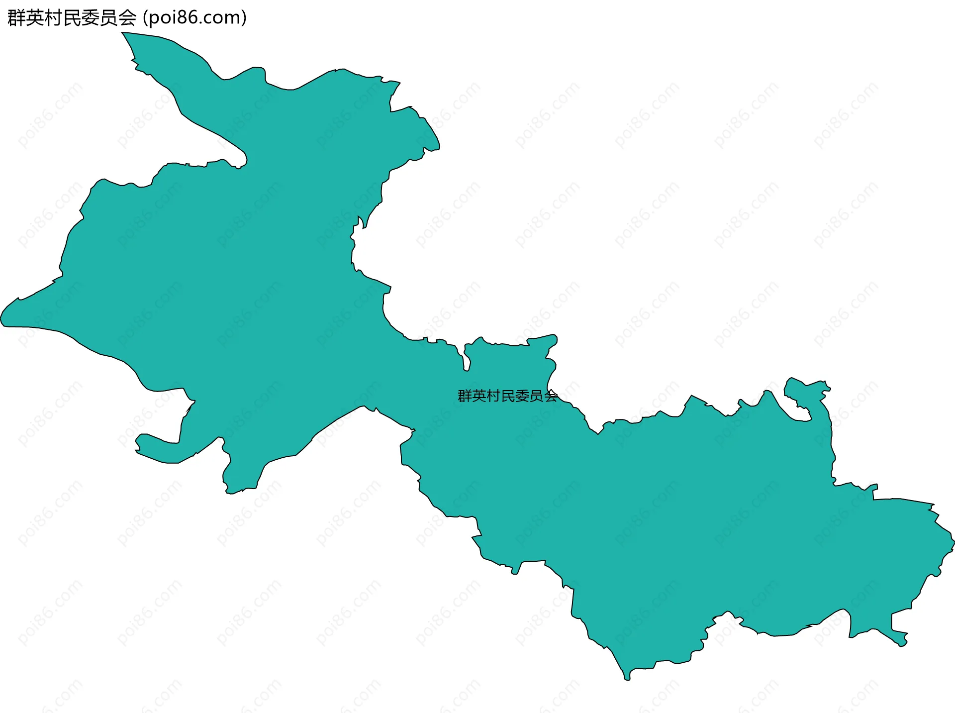 群英村民委员会边界地图